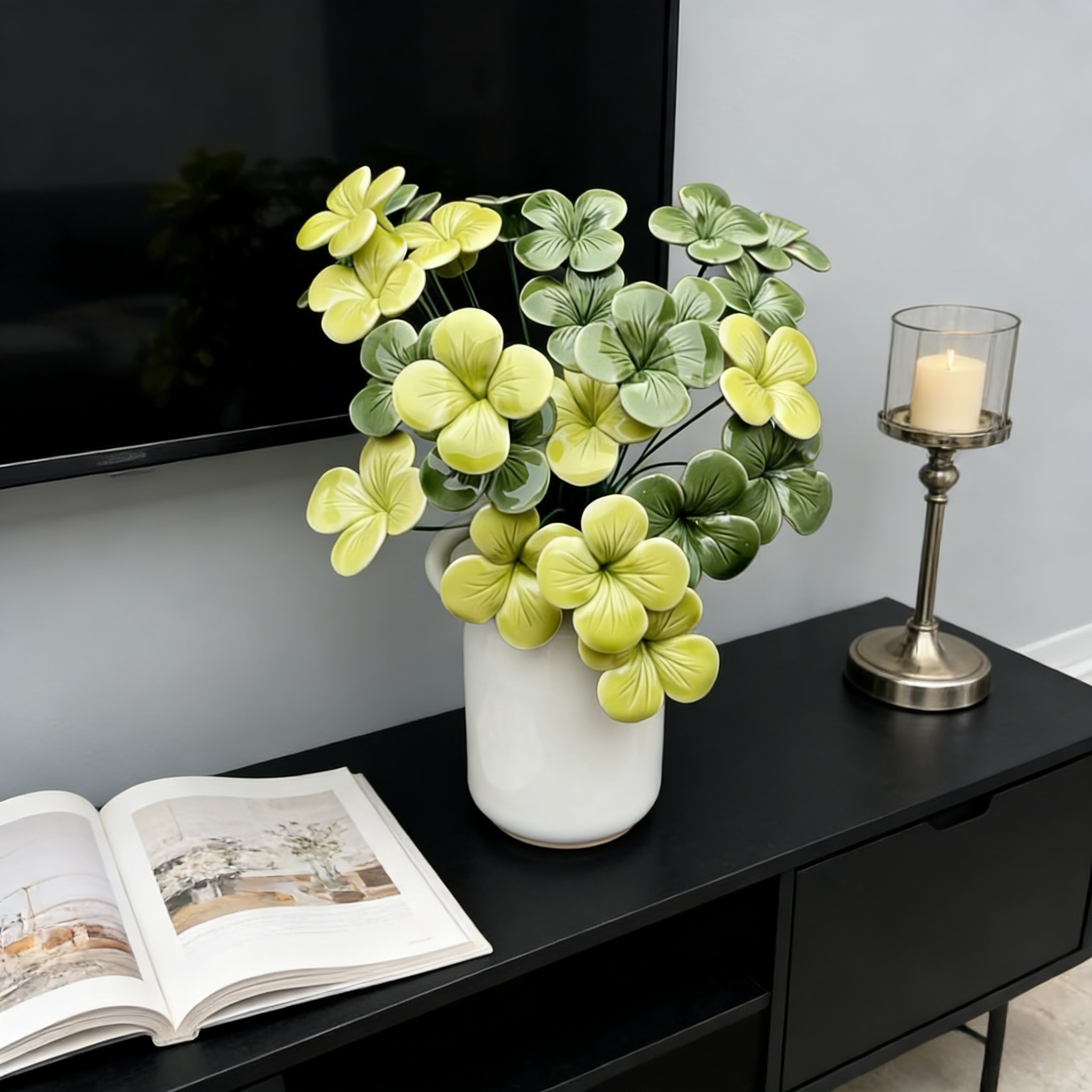 Set 偶发Handcrafted Ceramic Flower Sets