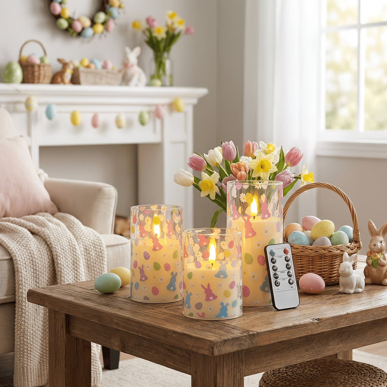 3-Pack Easter Flameless LED Candles Set