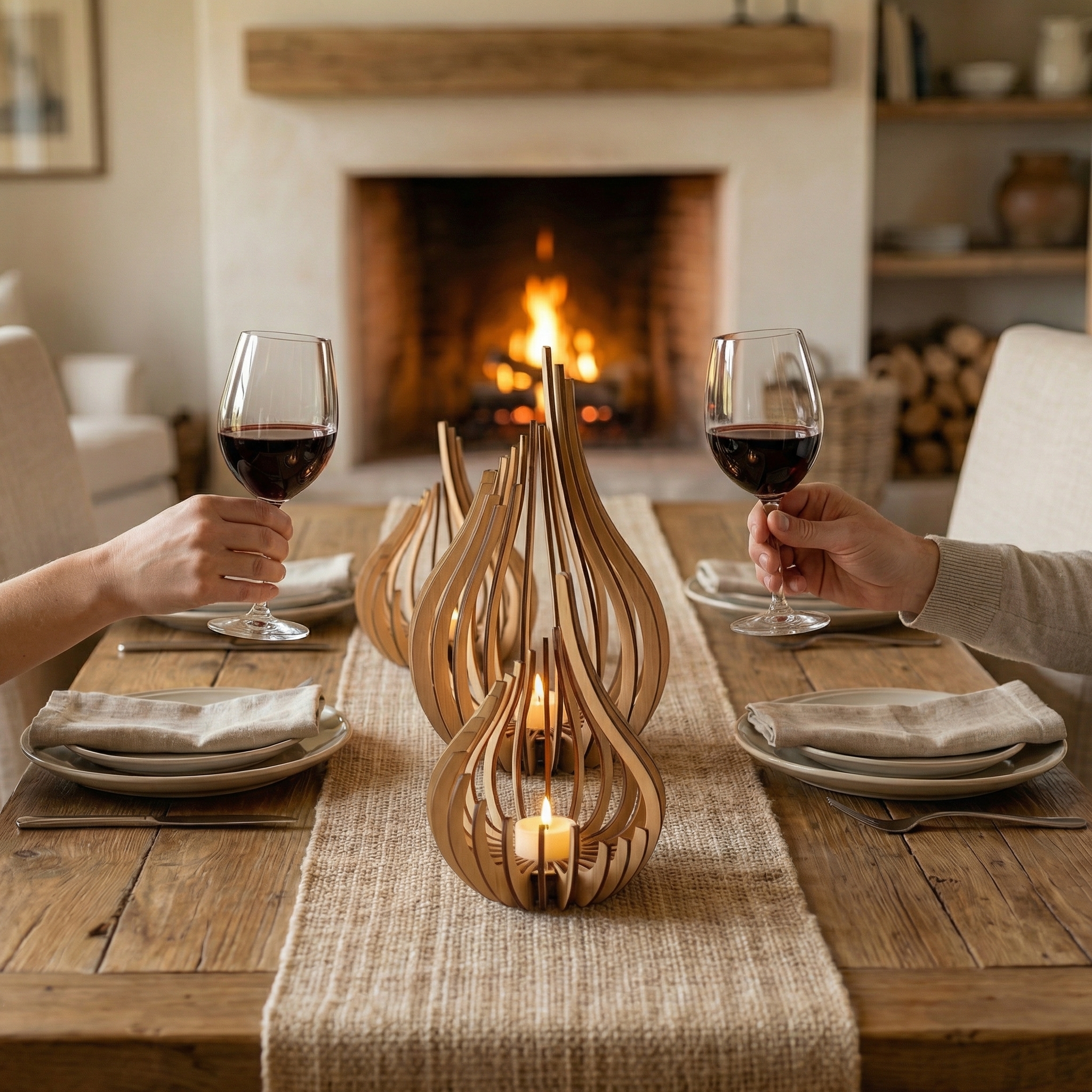 Set of 3 Handmade Bohemian Candle Holders Set