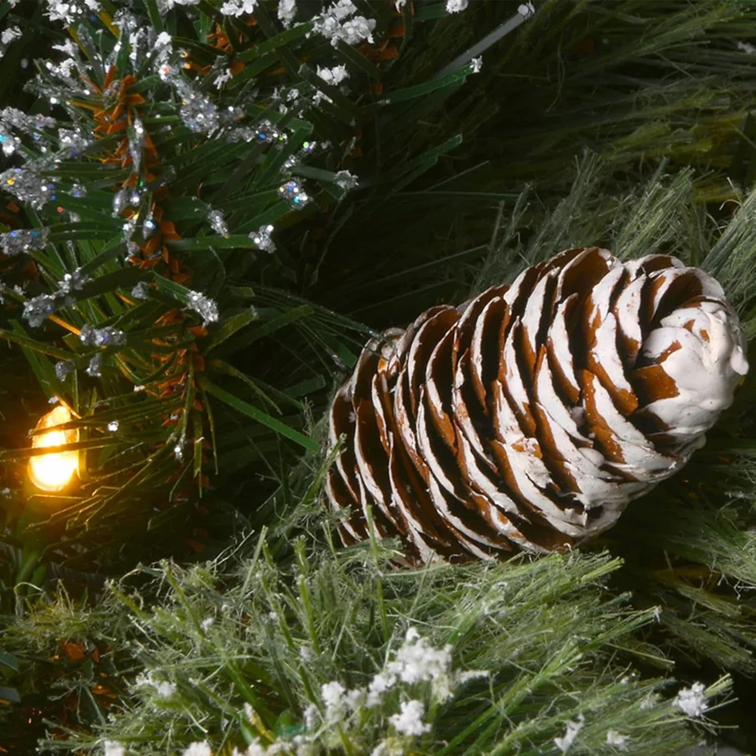 Pre-lit Artificial Christmas Tree Urn Filler