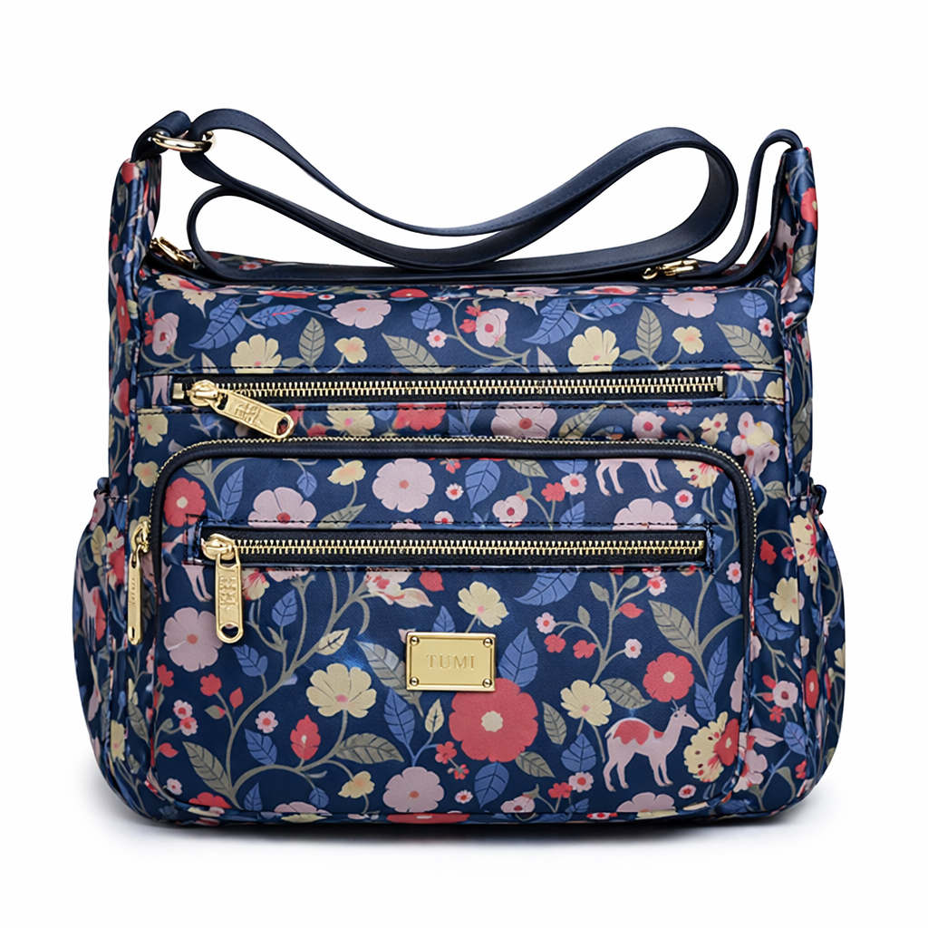 Women’s Large Capacity Multi-Pocket Crossbody Bag with Adjustable Strap, Lightweight Everyday Travel Purse