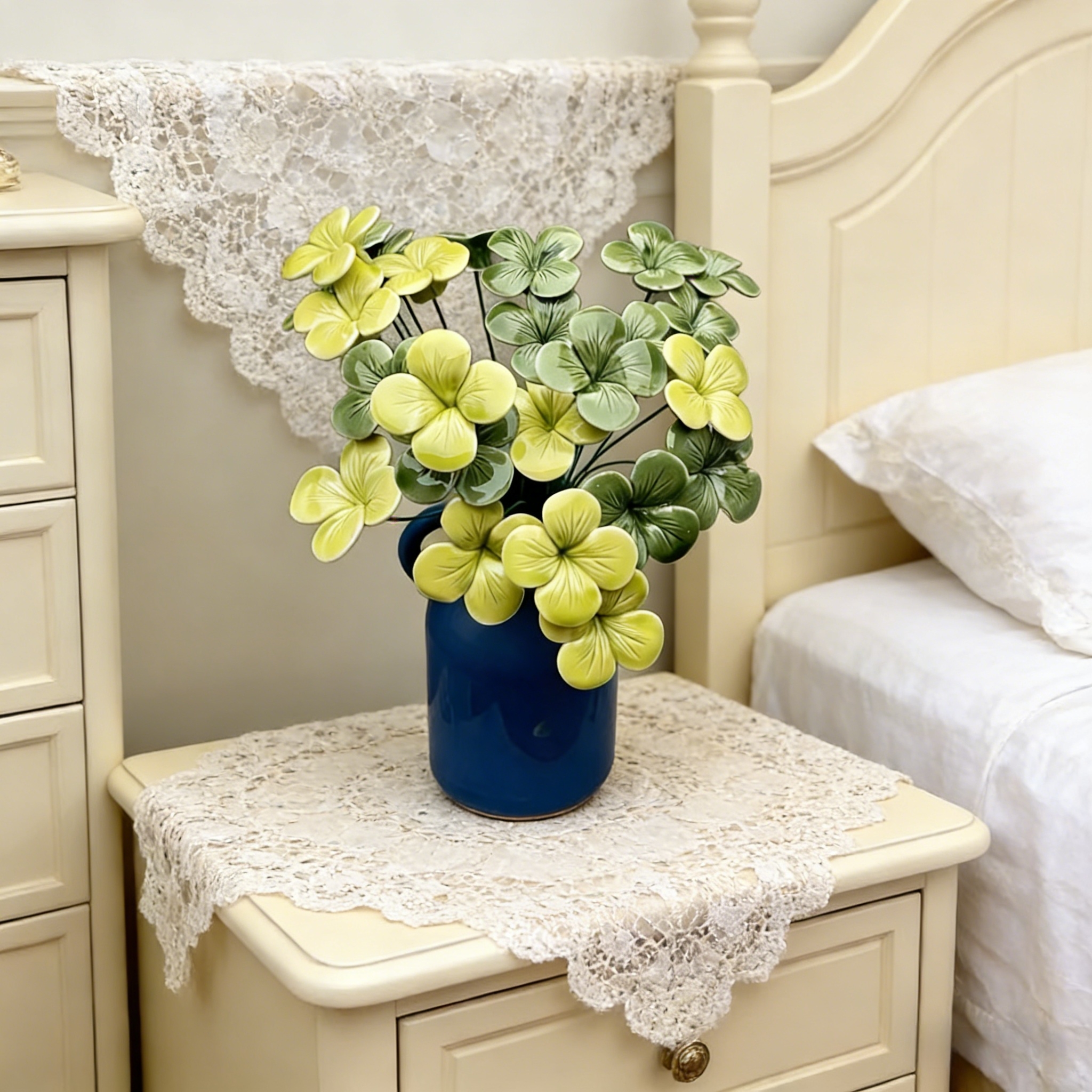 Set 偶发Handcrafted Ceramic Flower Sets