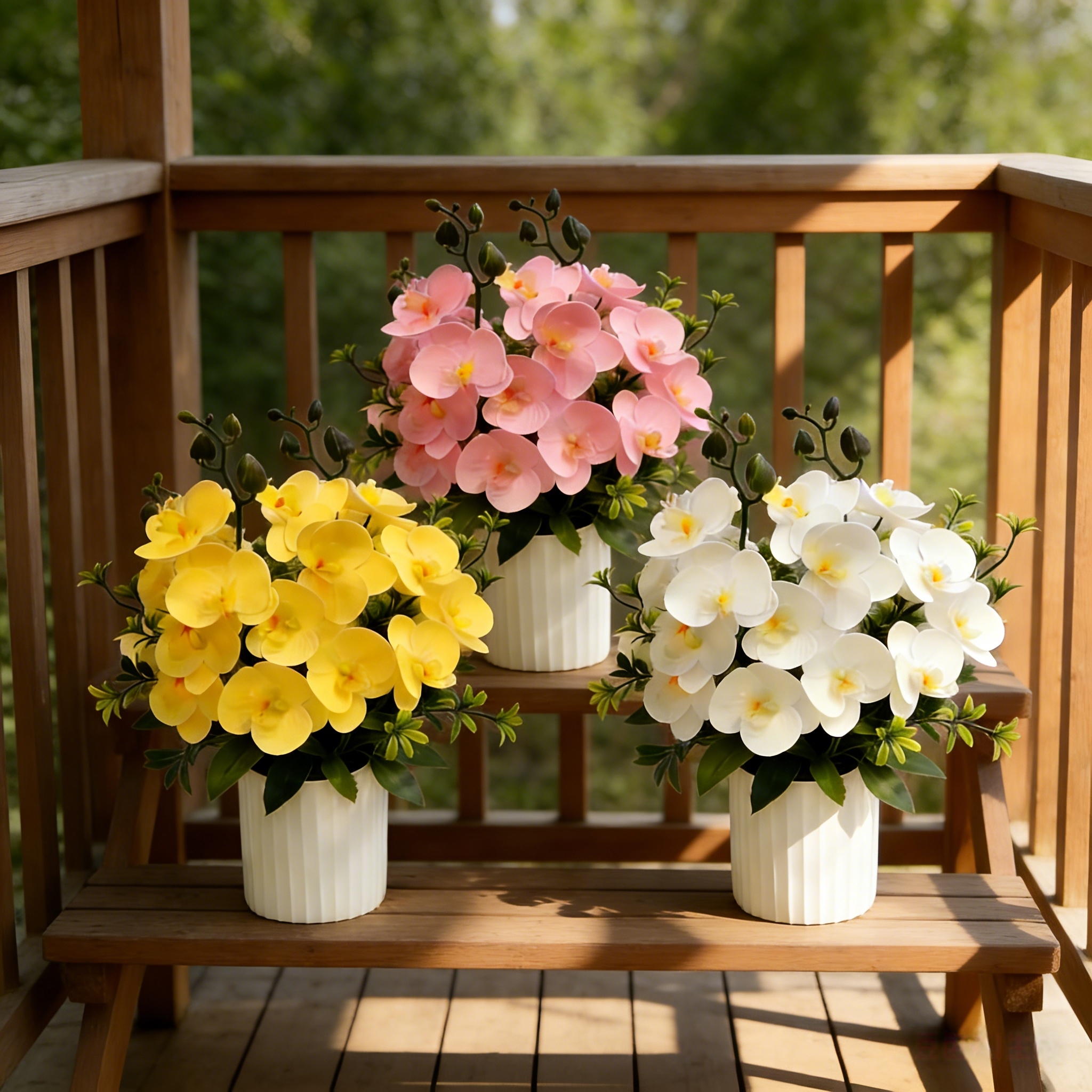 Artificial Orchid Potted Plants