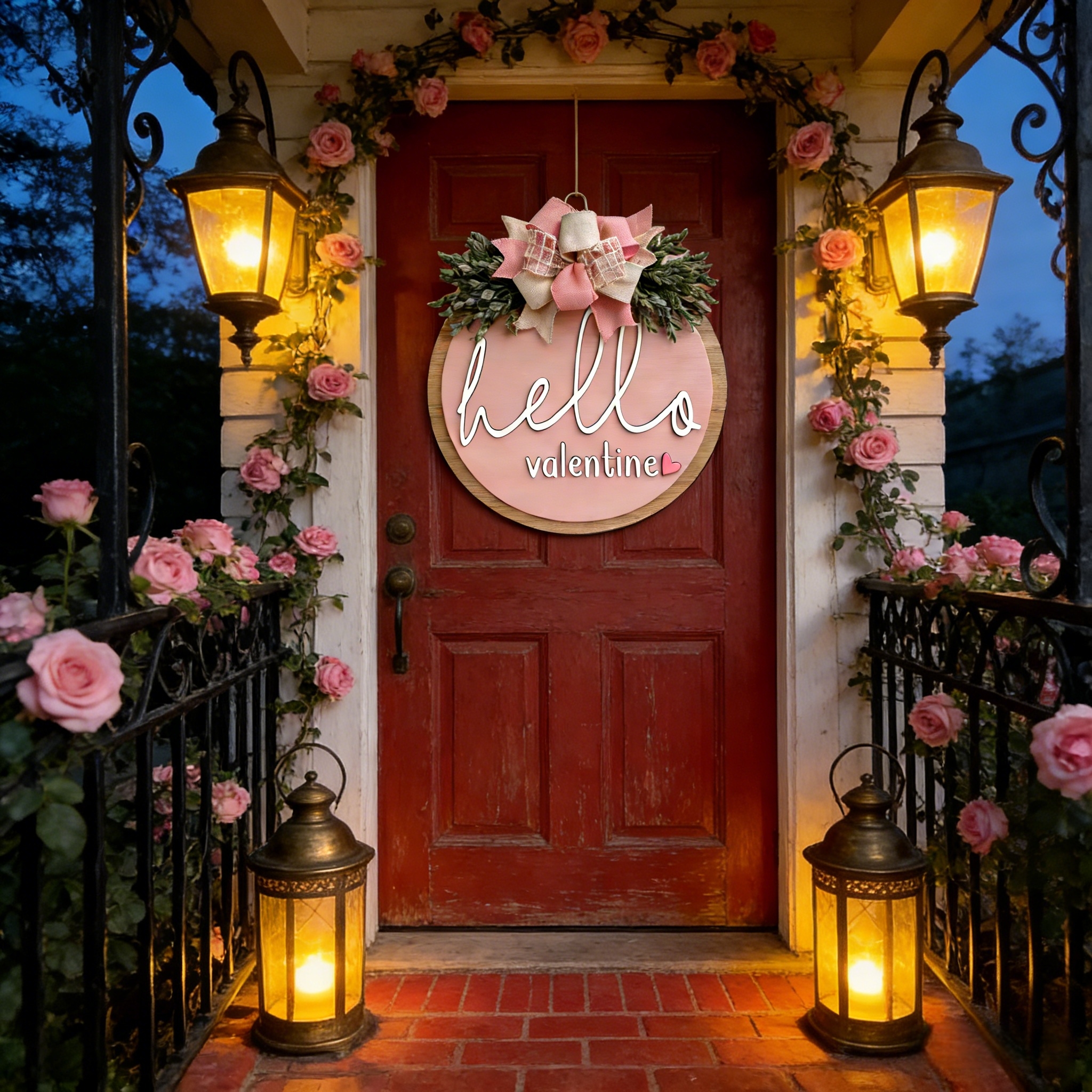 Valentine’s Day Welcome Door Hanger