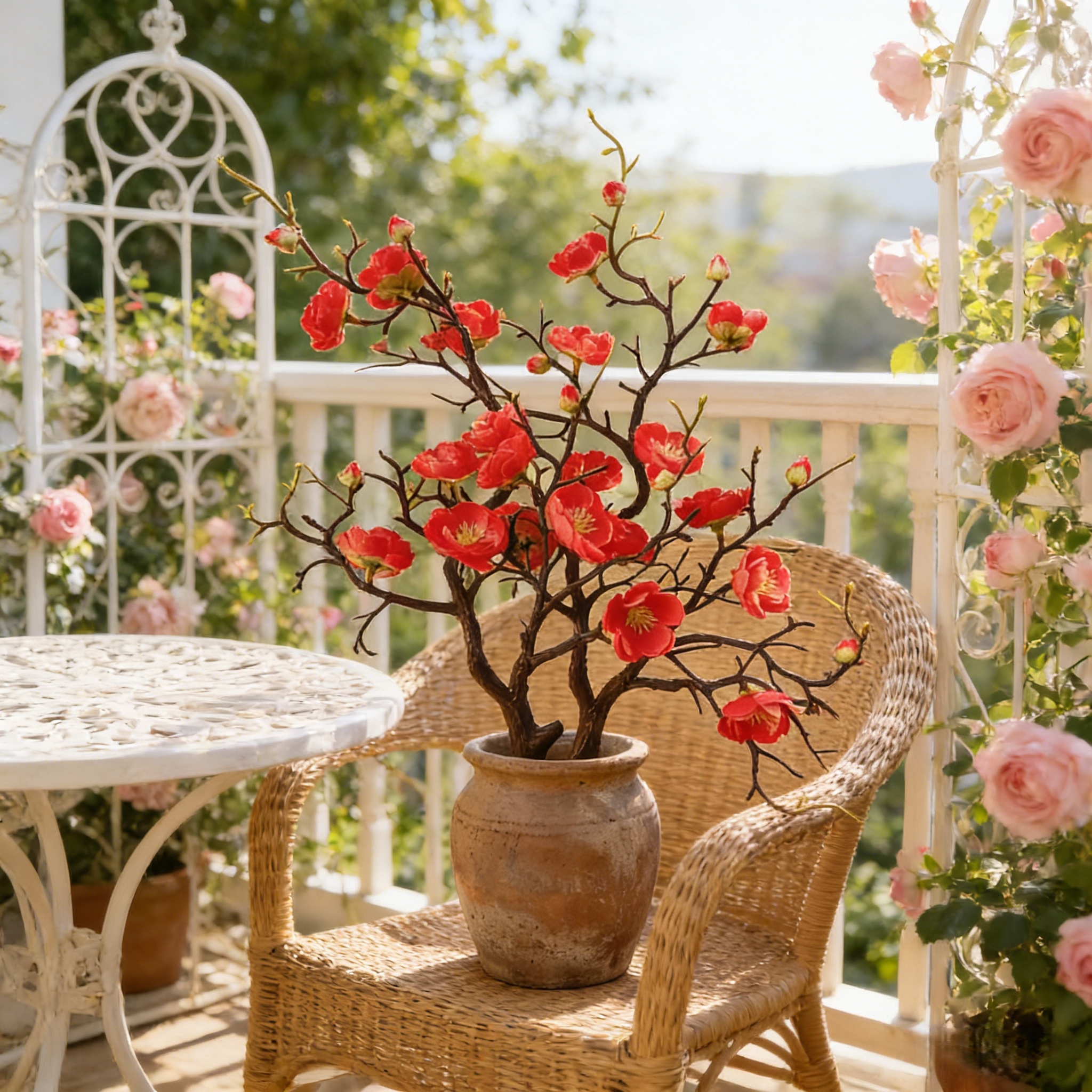 Large Artificial Plum Blossom Branches