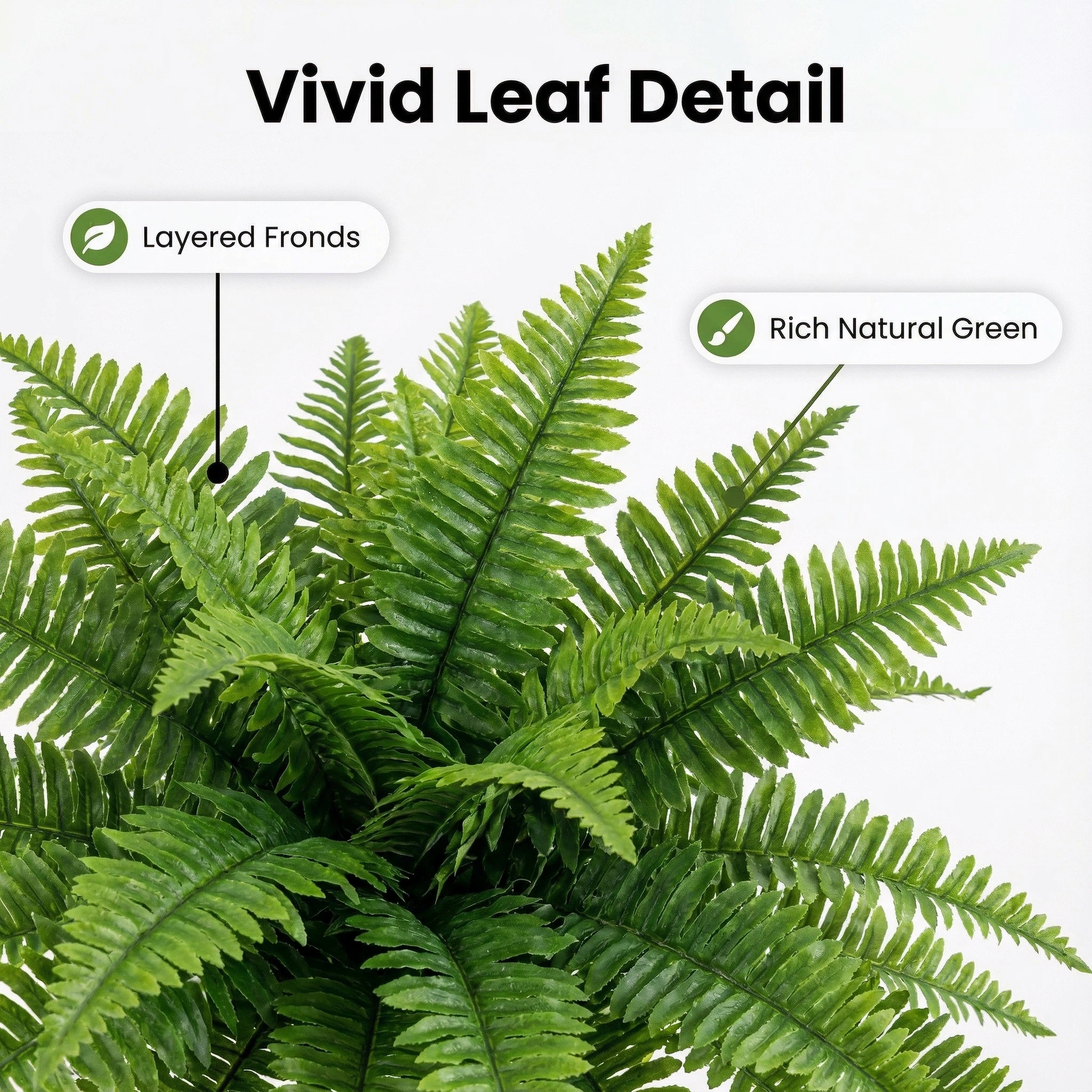 Large Artificial Boston Fern Hanging Plants
