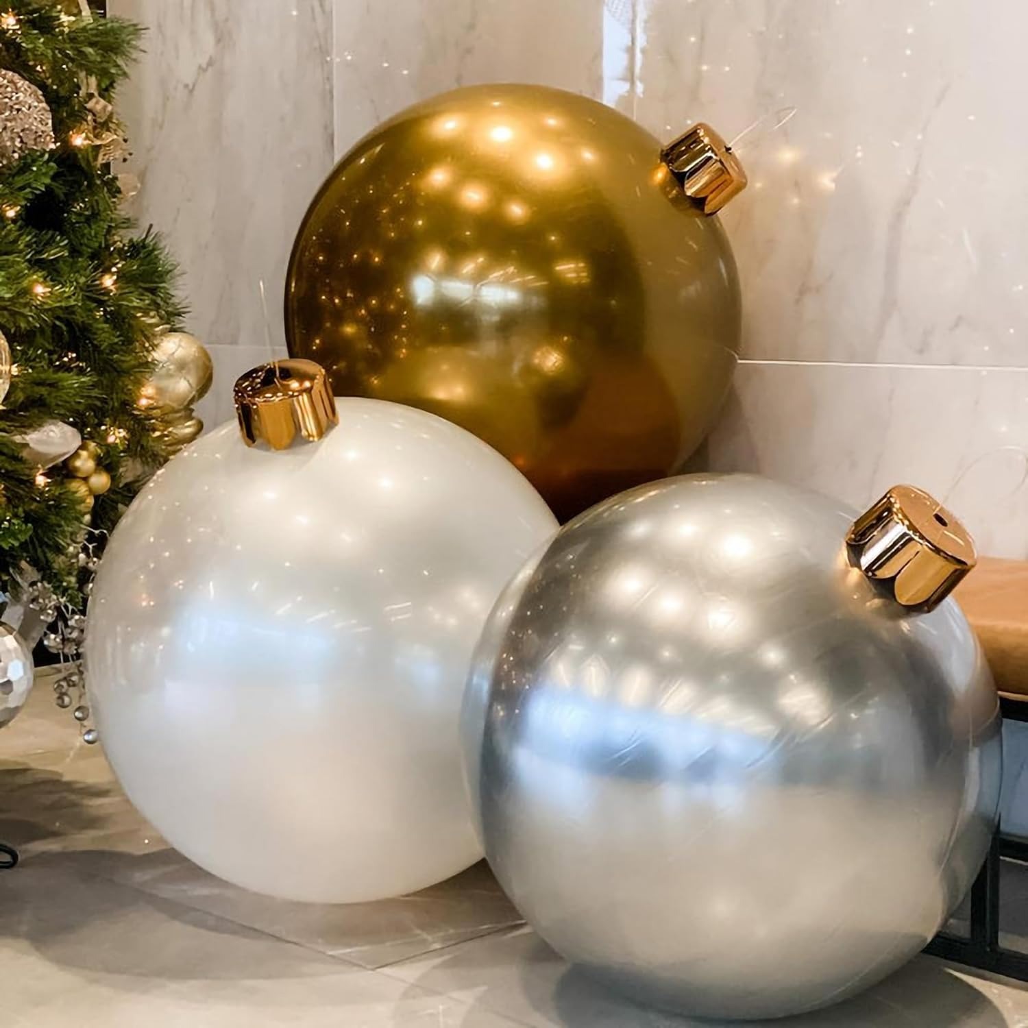 Oversized Inflatable Christmas Ornament Balls