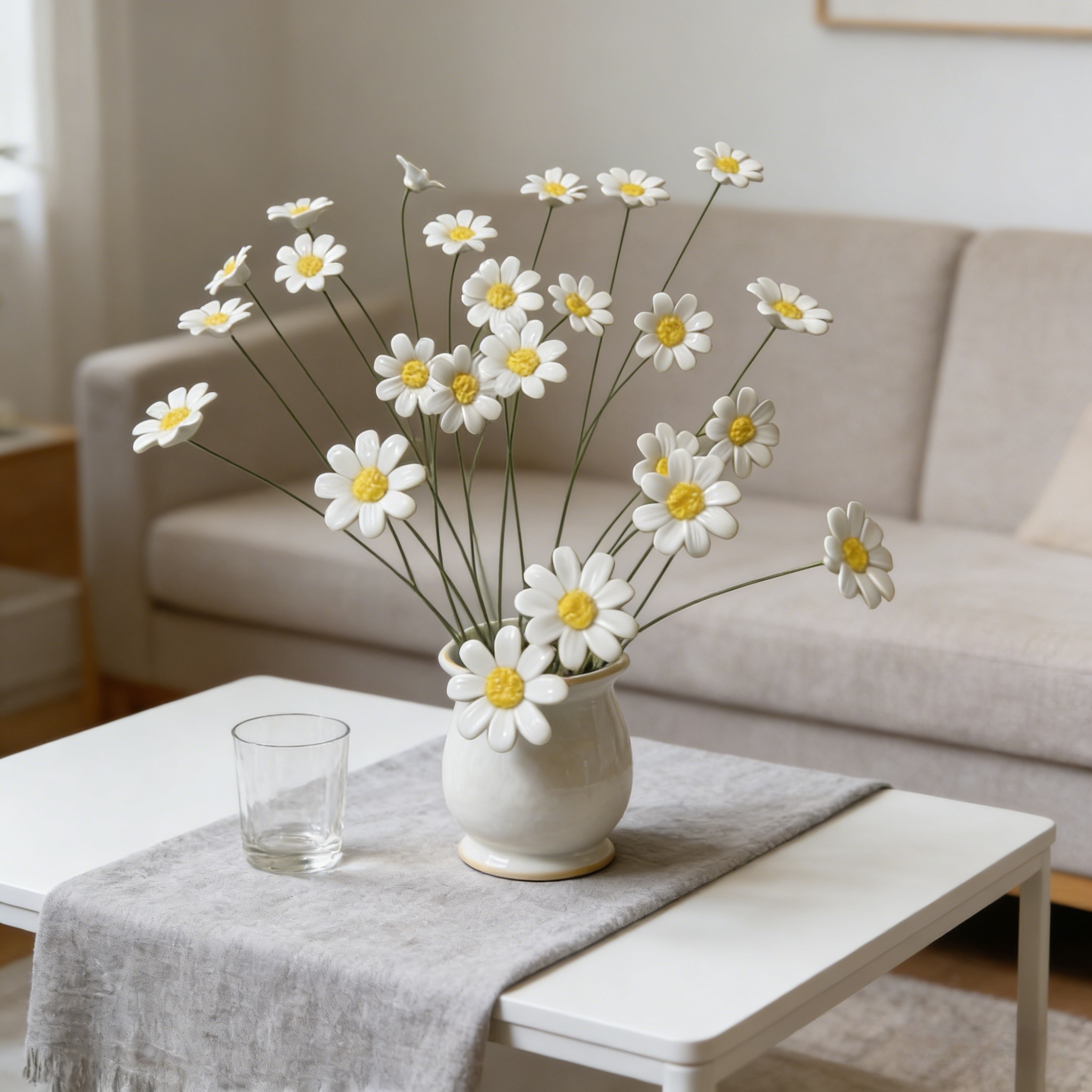 Set 偶发Handcrafted Ceramic Flower Sets