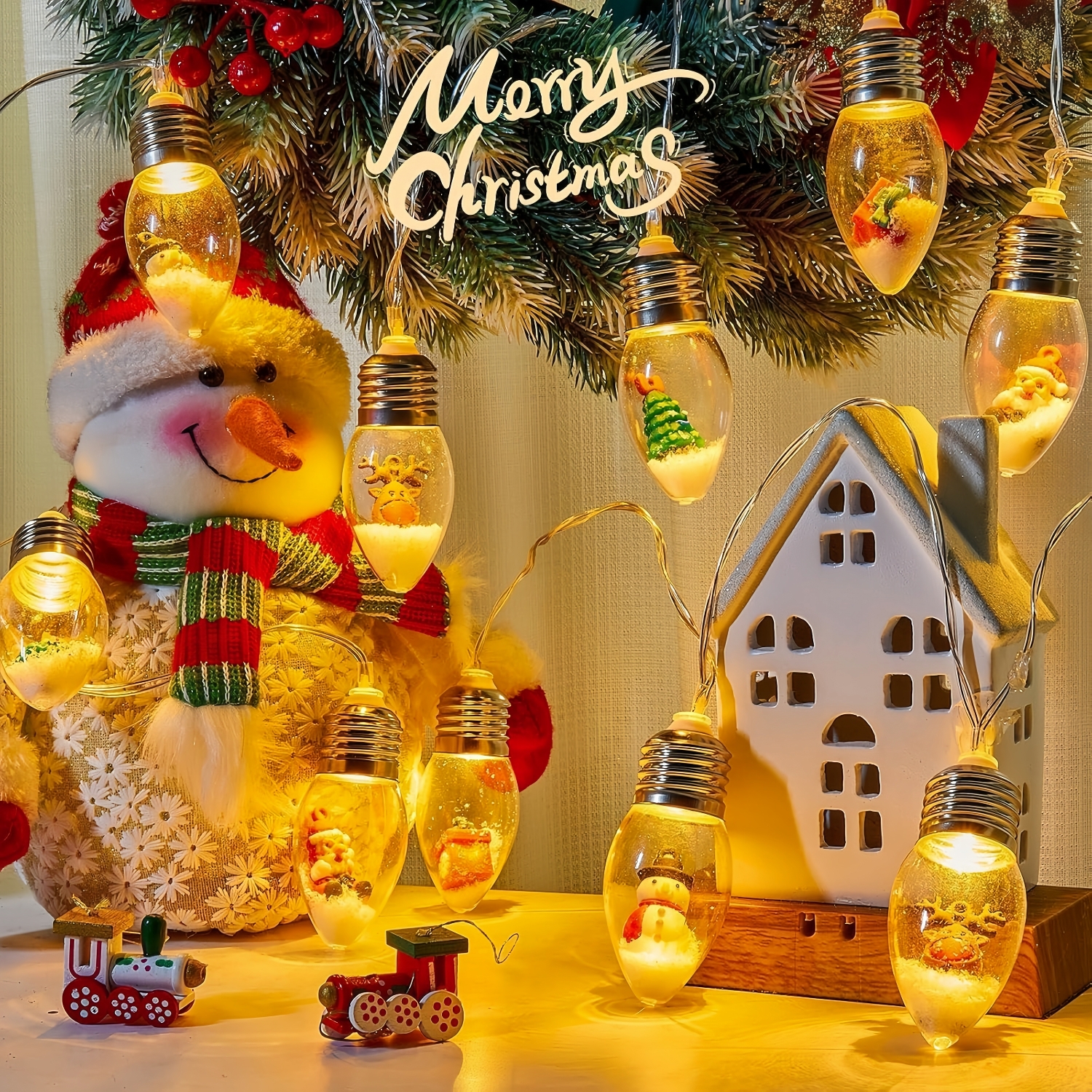 Christmas Snowflake Tree Bulb String Lights