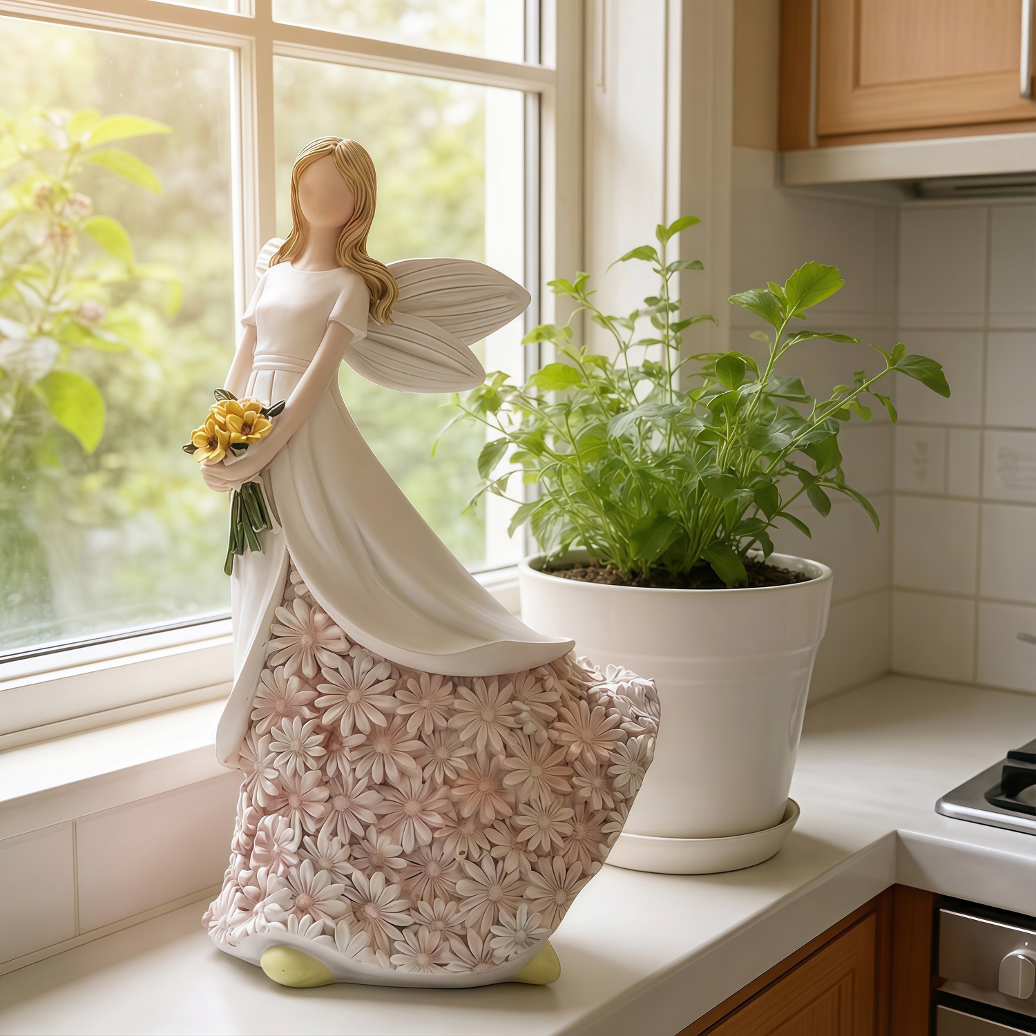 Sunflower Flower Fairy Figurine