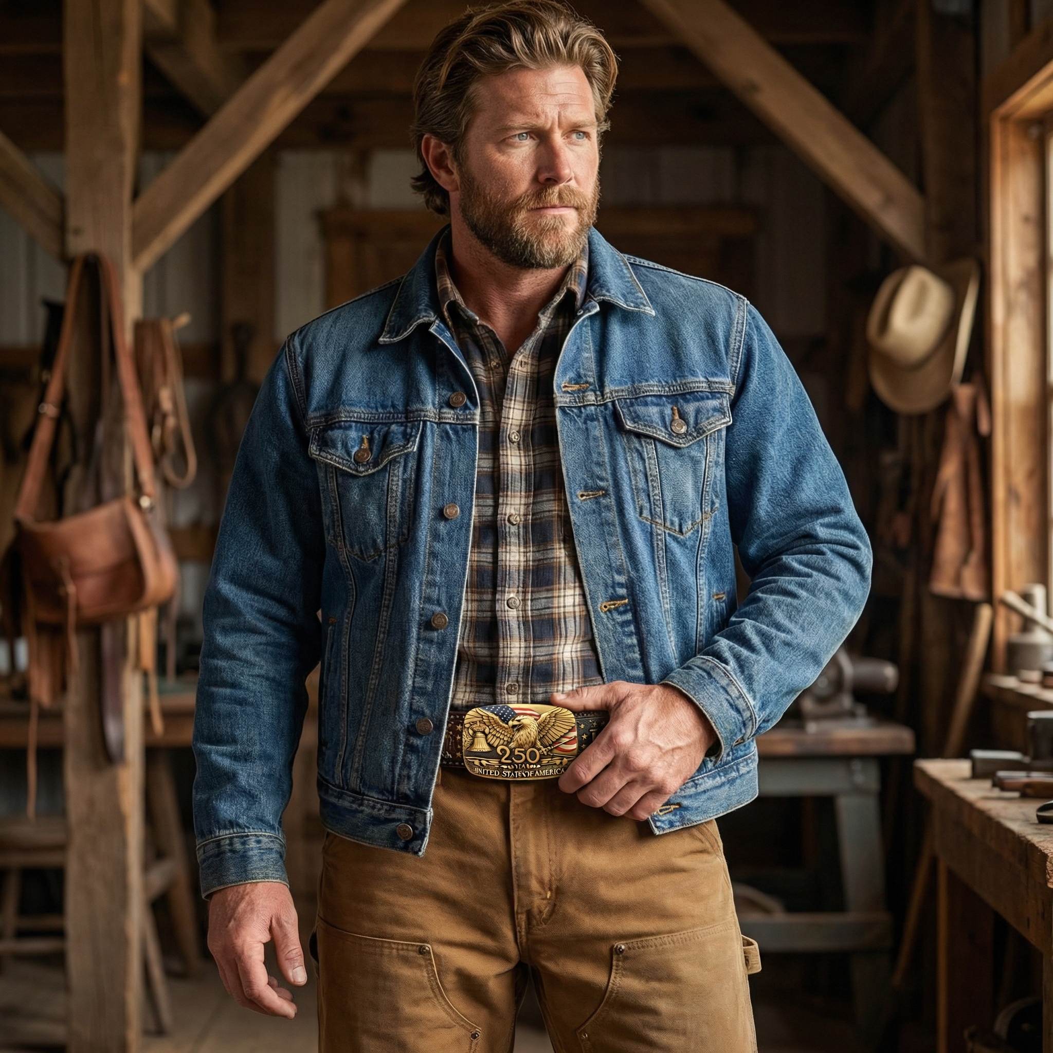 250th Anniversary USA Patriotic Leather Belt