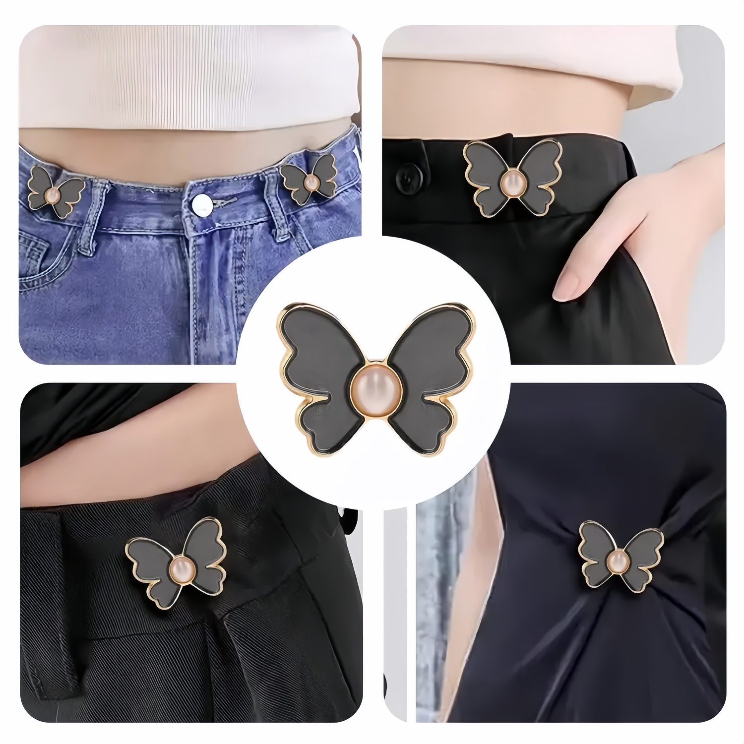 10-Pack Butterfly Waist Cinching Buttons
