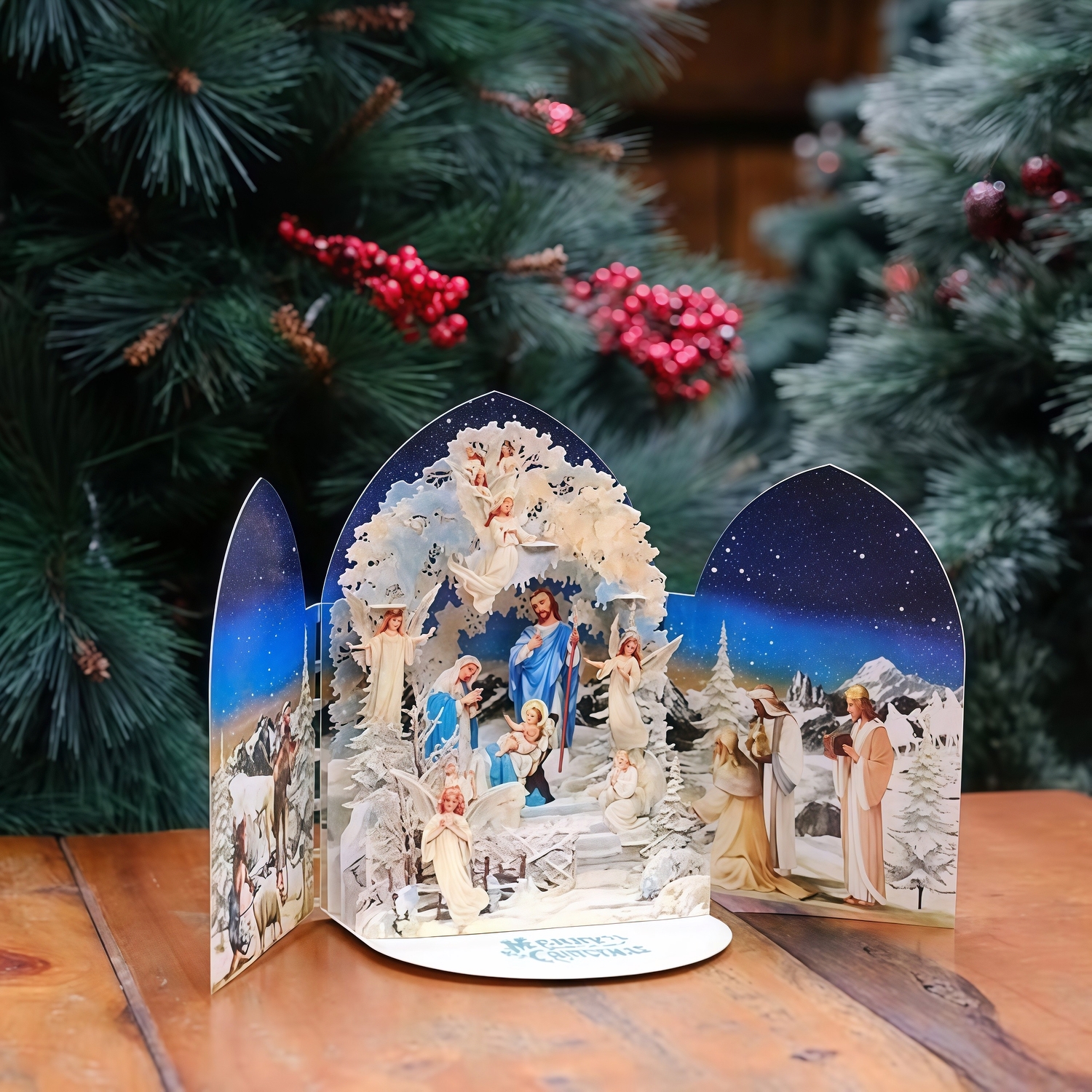 3D Pop-Up Nativity Christmas Card