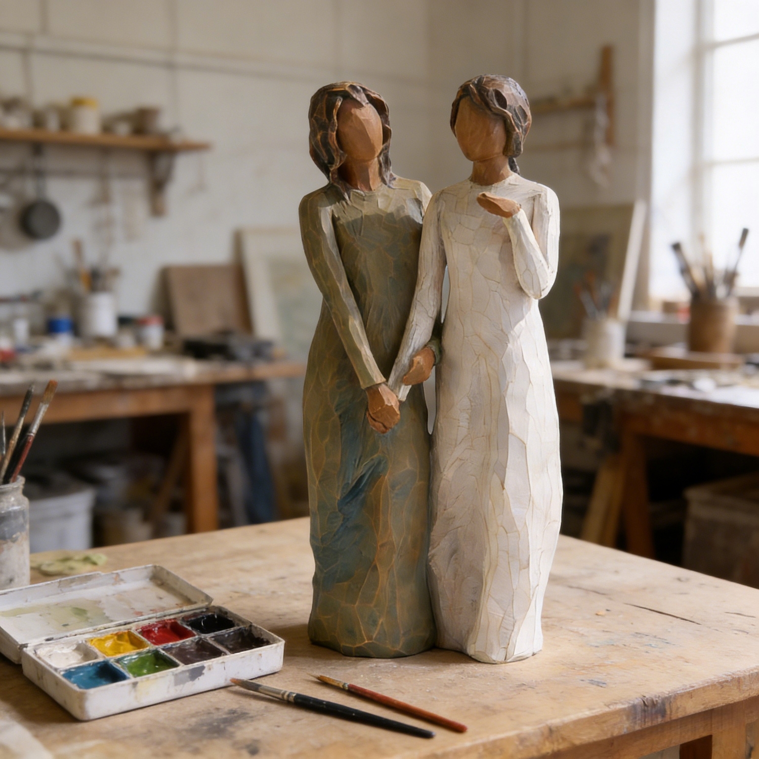 Walk With Me – Hand-Painted Sisters Figurine Collection – Best Friends Gifts, Celebrates Friendships Among Women
