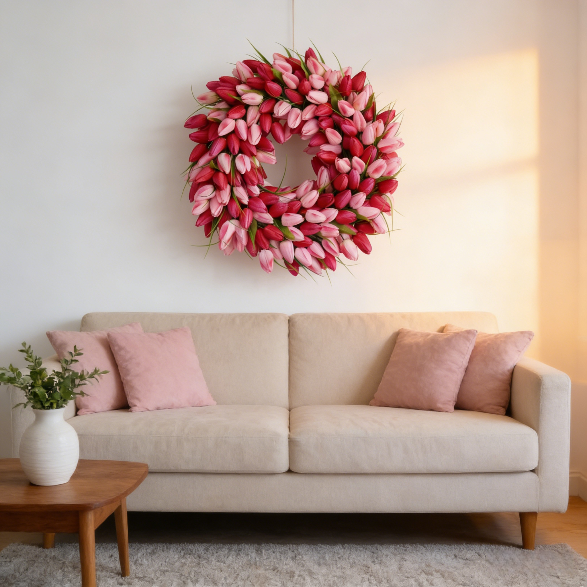 Vibrant Tulip Wreath