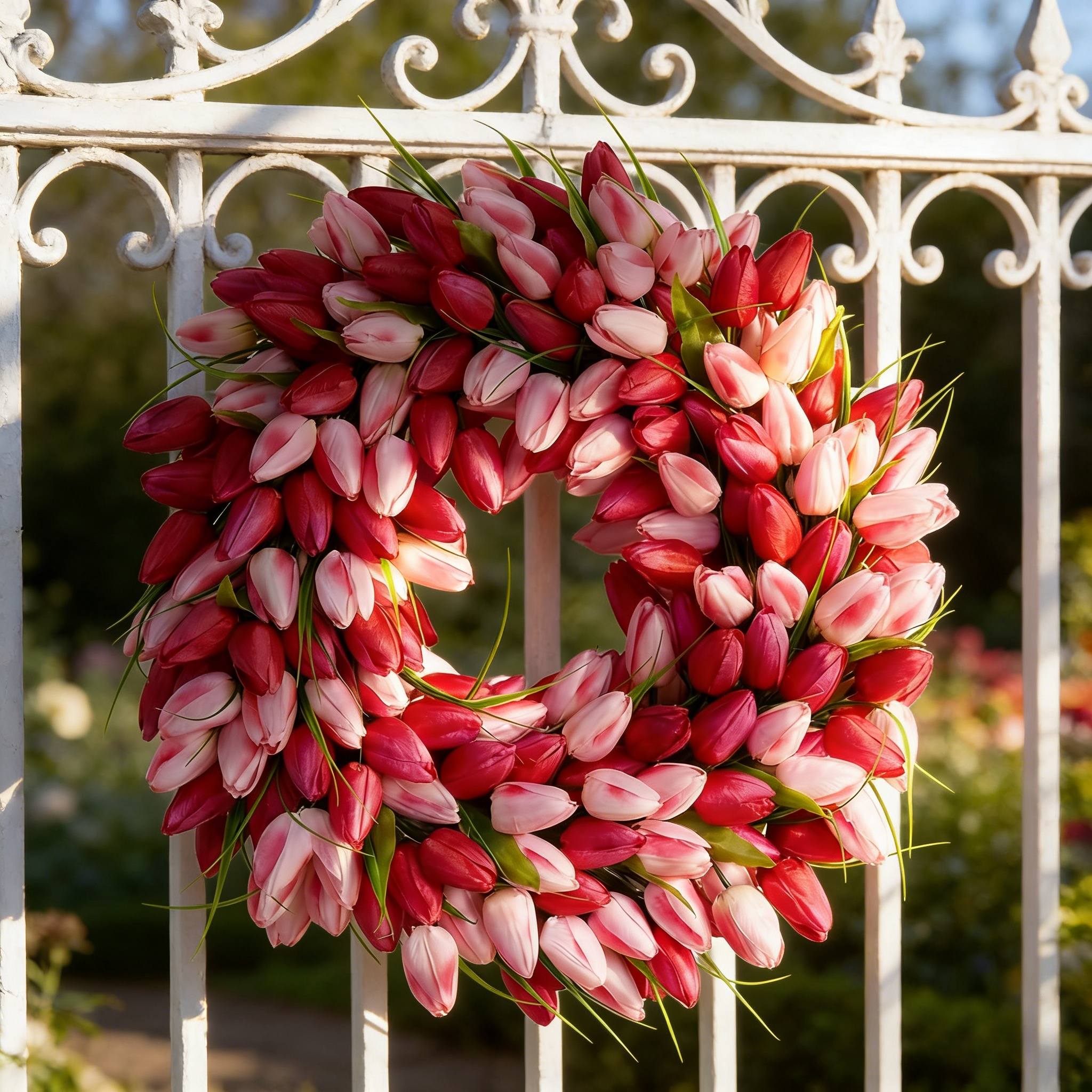 Vibrant Tulip Wreath