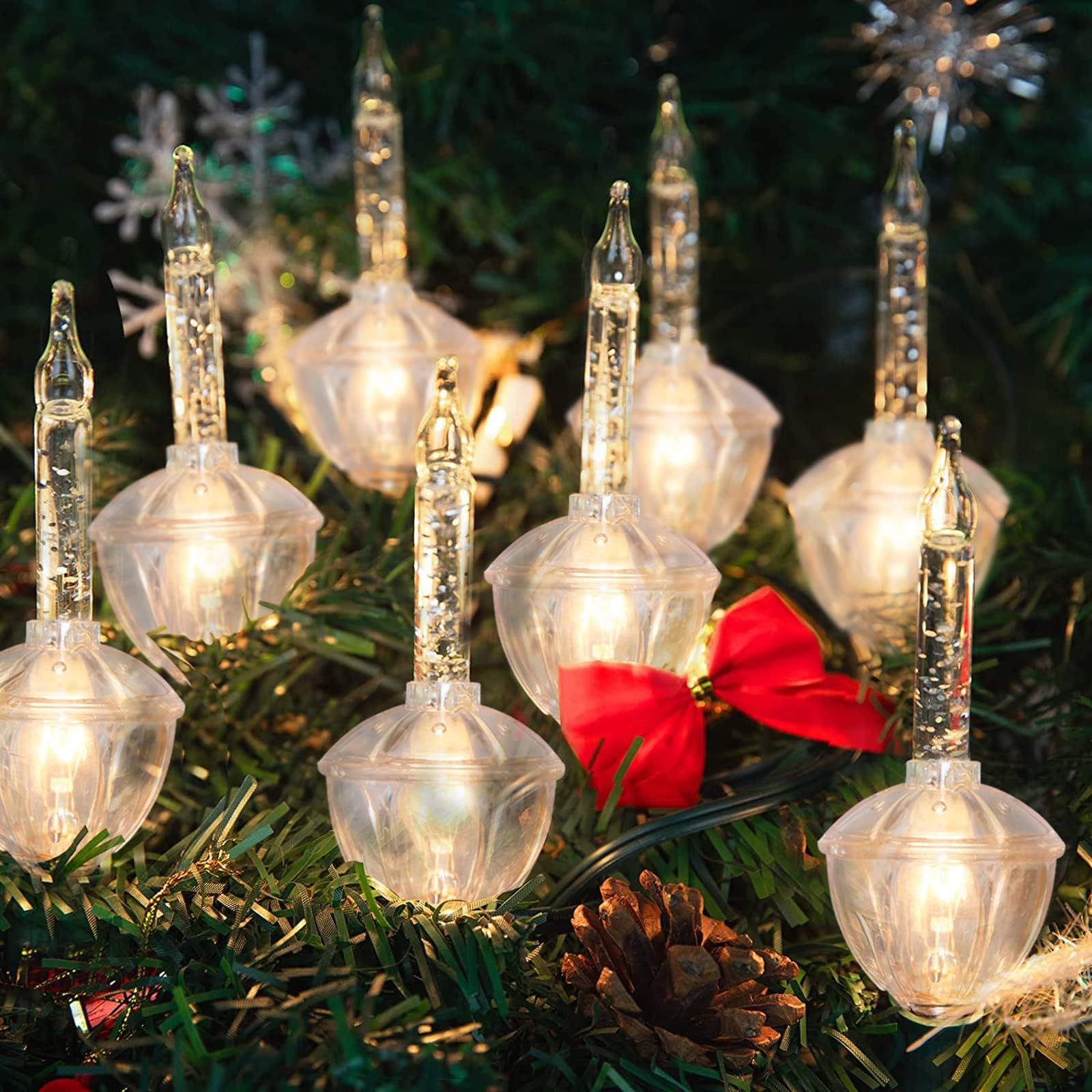 Christmas Bubble Lights - 7 Tradtional Bubble Light Set
