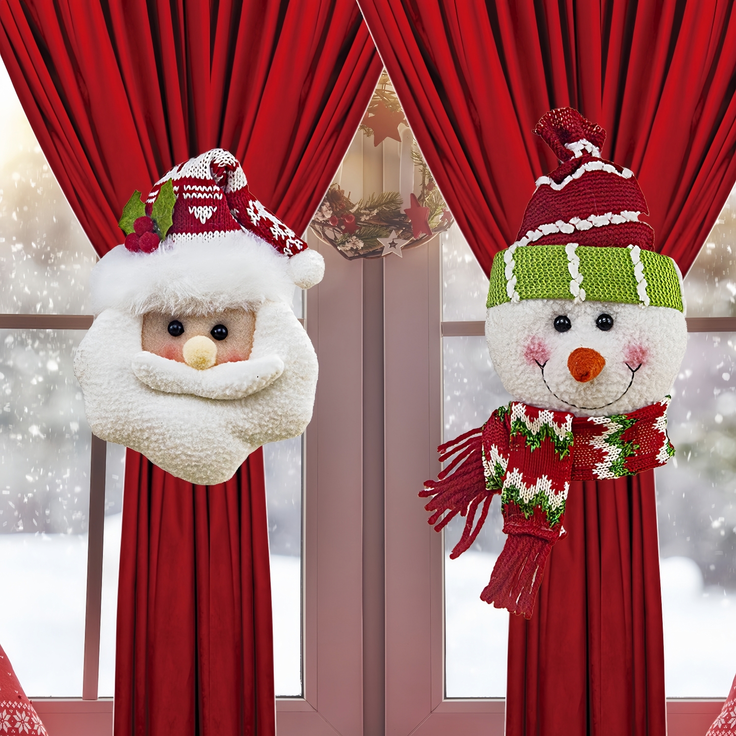 Christmas Curtain Tiebacks