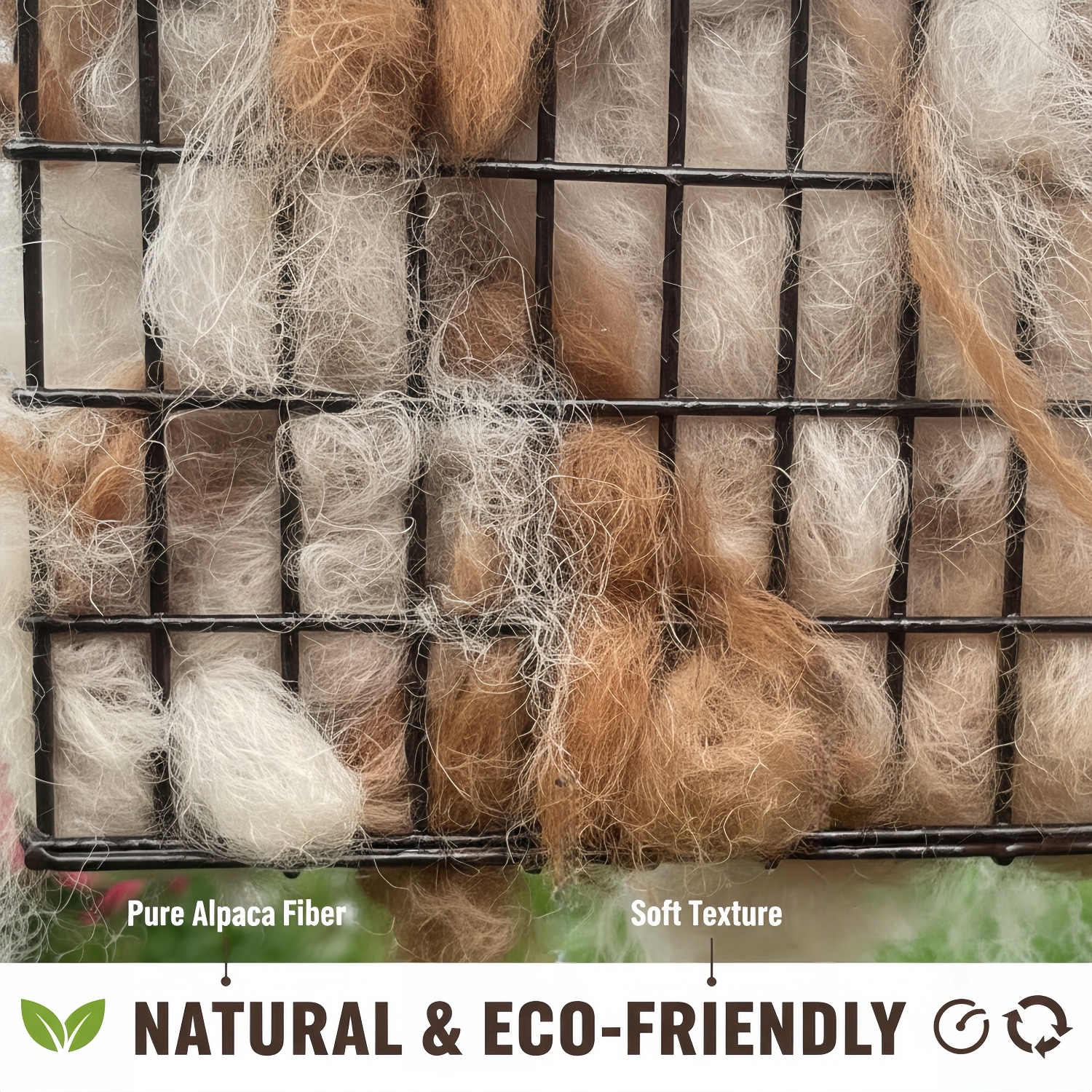 Alpaca Wool Bird Nesting Material Feeder