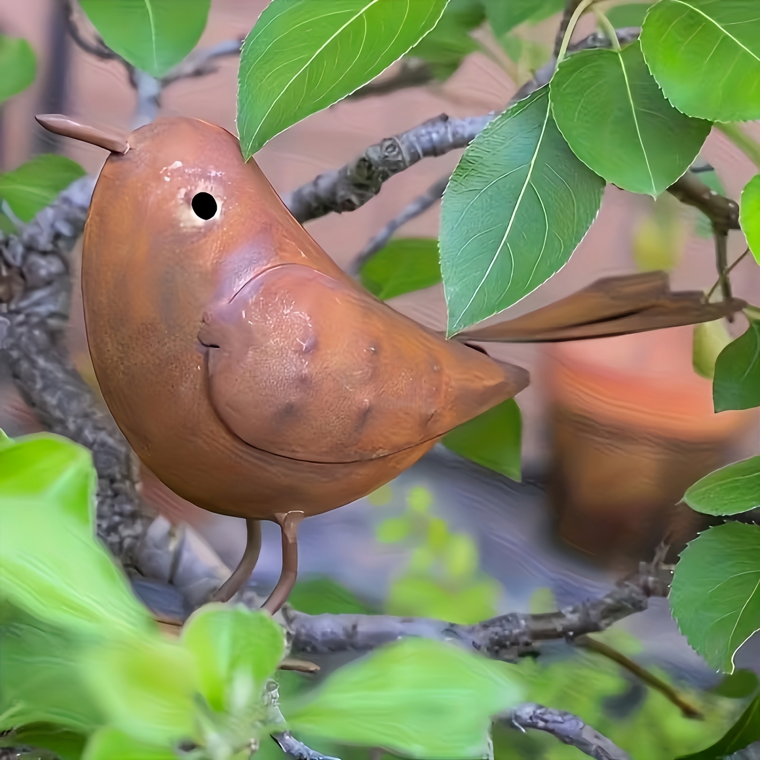 Handcrafted Rustic Metal Bird Garden Decor