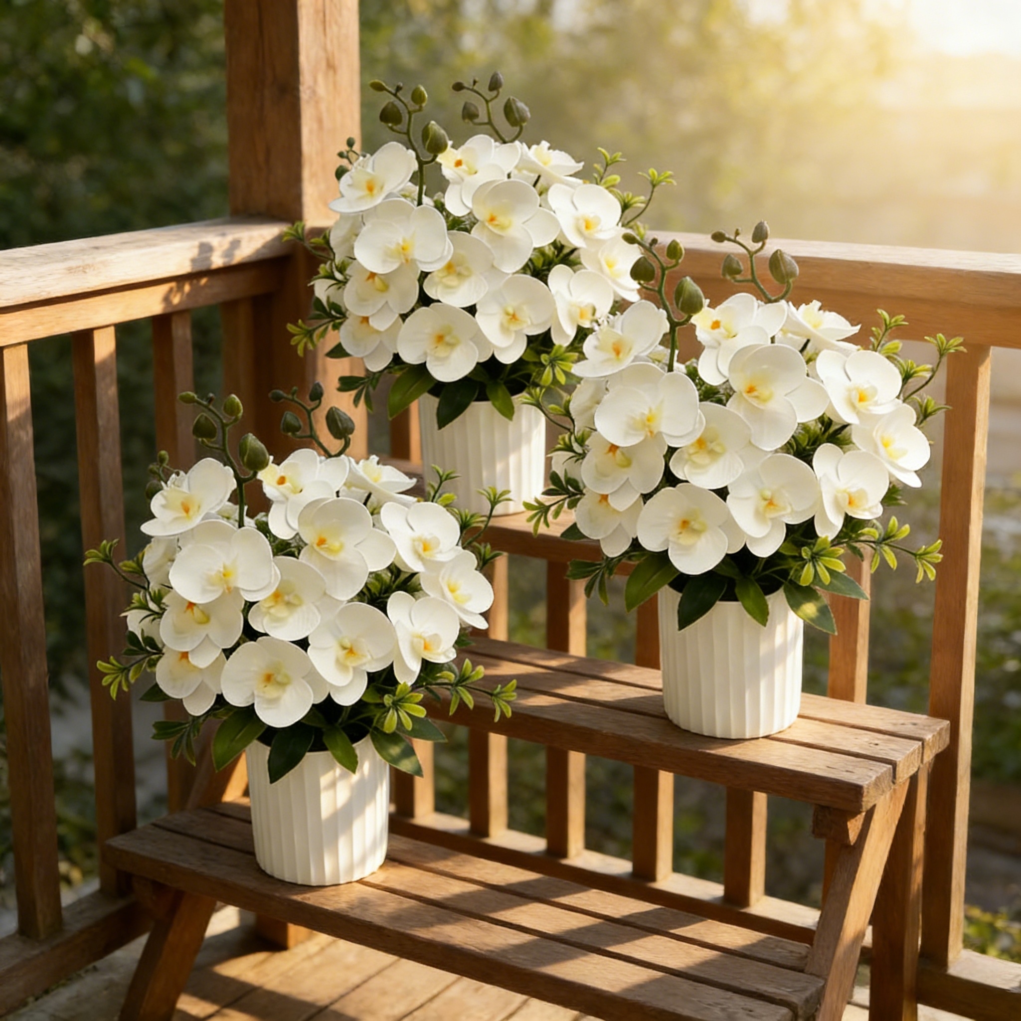 Artificial Orchid Potted Plants