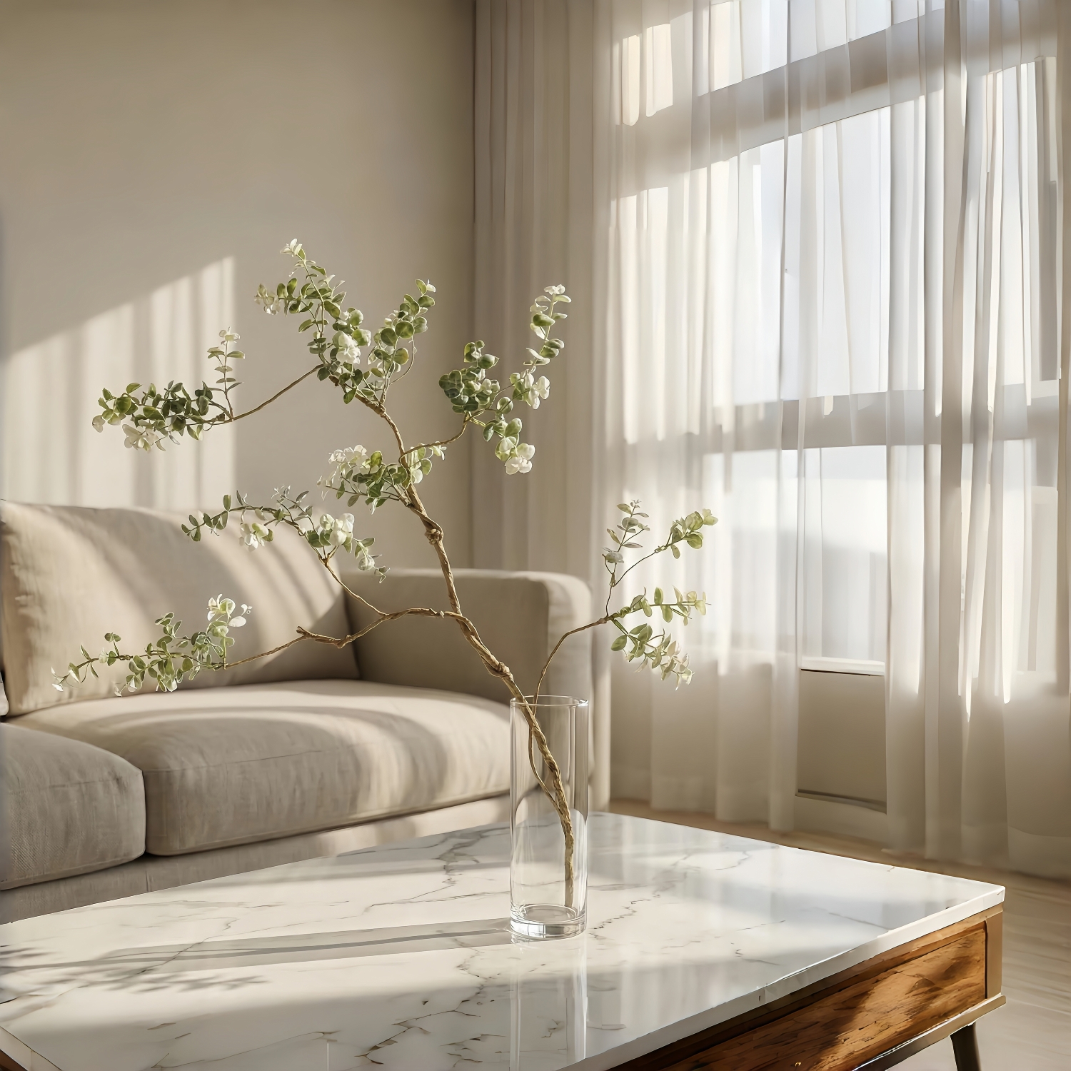 Faux Eucalyptus Branch Stem