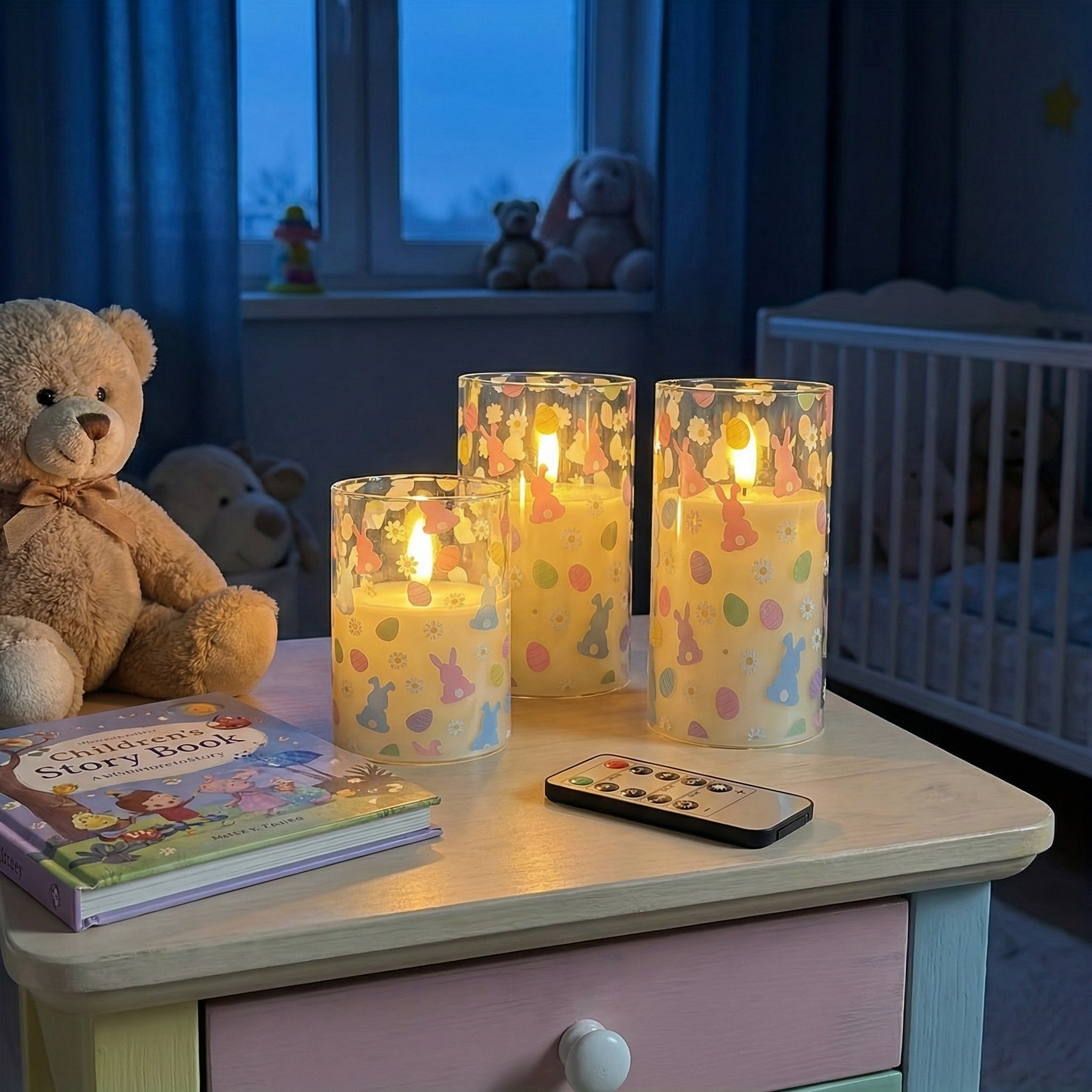 3-Pack Easter Flameless LED Candles Set