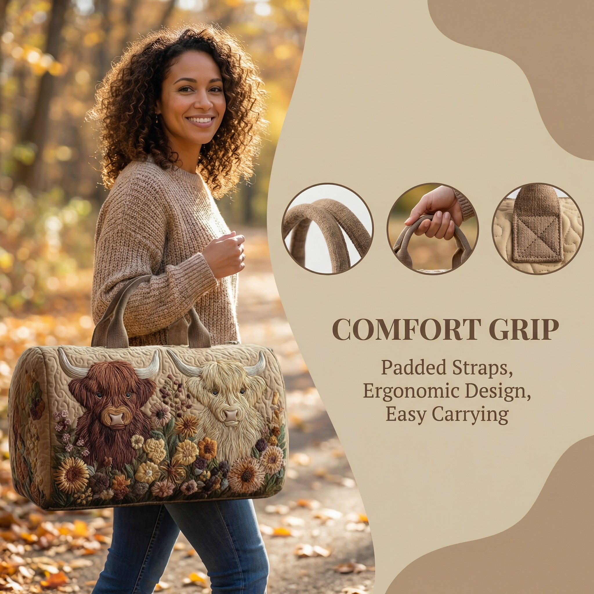 Unisex Quilted Weekender Bag