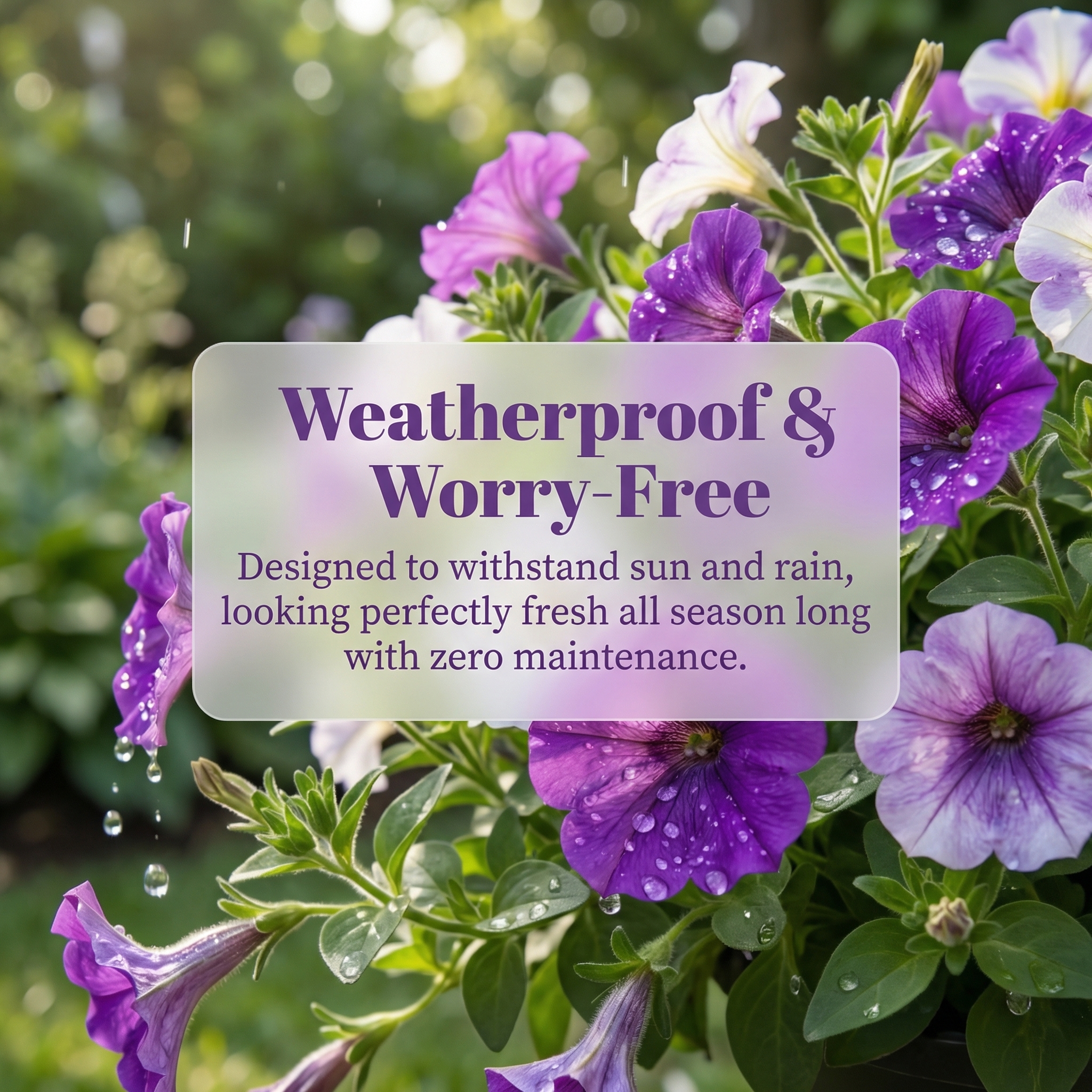 Spring Bloom Artificial Petunia Arrangement