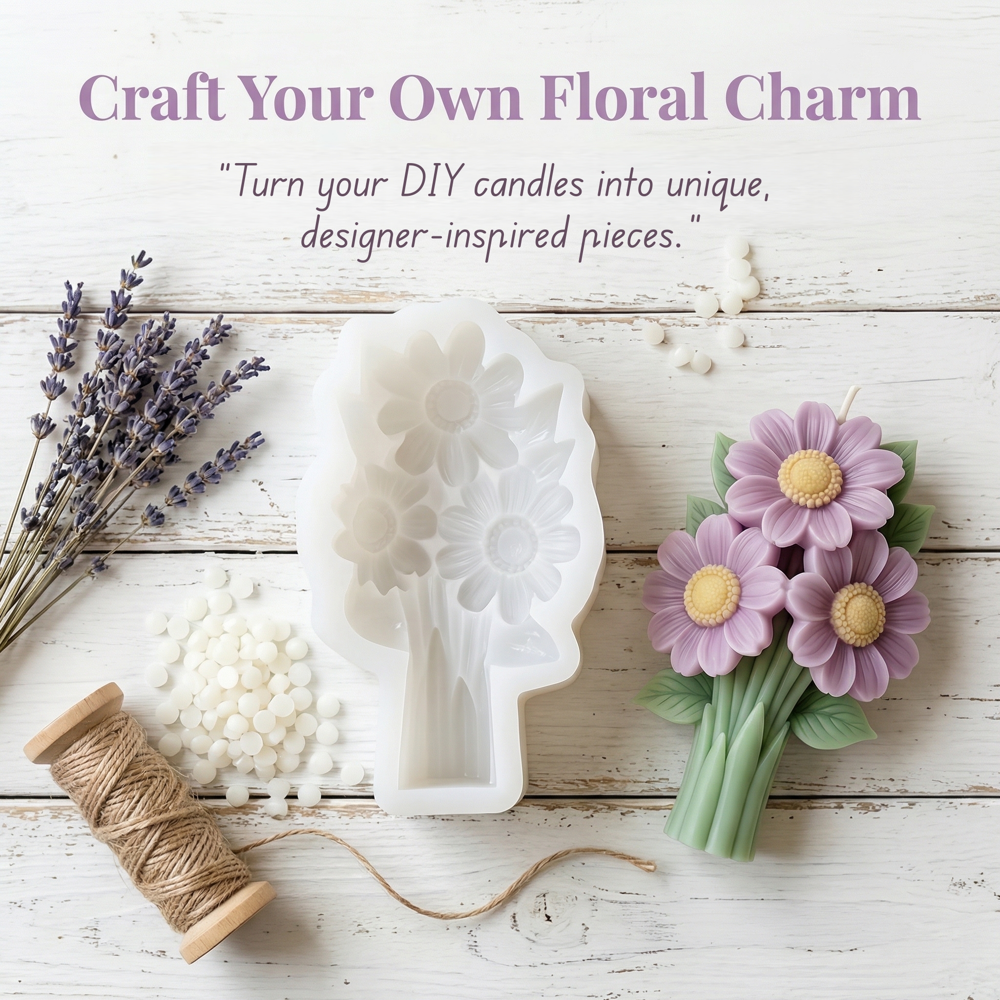 Fresh Little Daisy And Sunflower Shaped Silicone Mold for DIY Candles