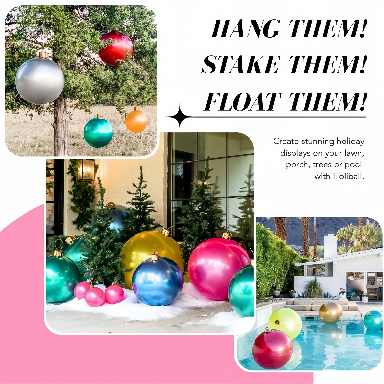 Oversized Inflatable Christmas Ornament Balls