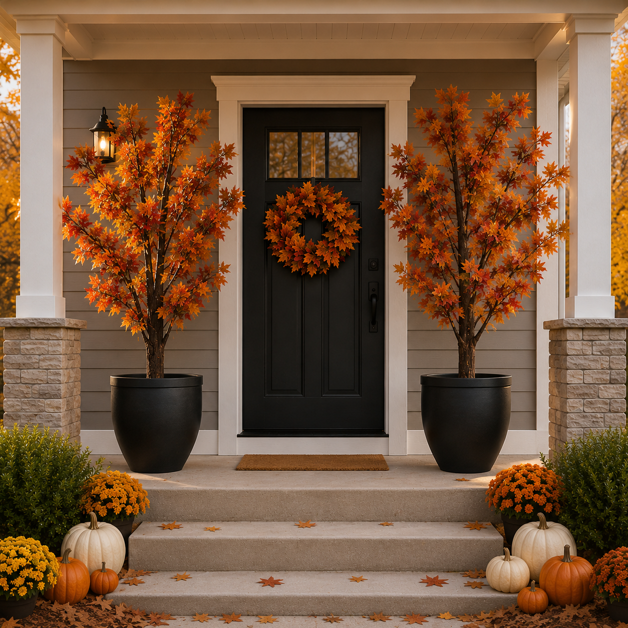Artificial Fall Maple Leaf Stems