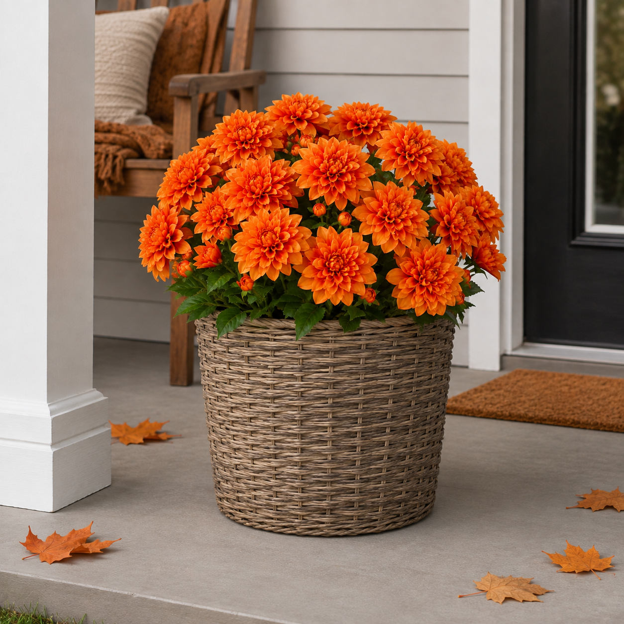 Faux Fall Dahlia Stems