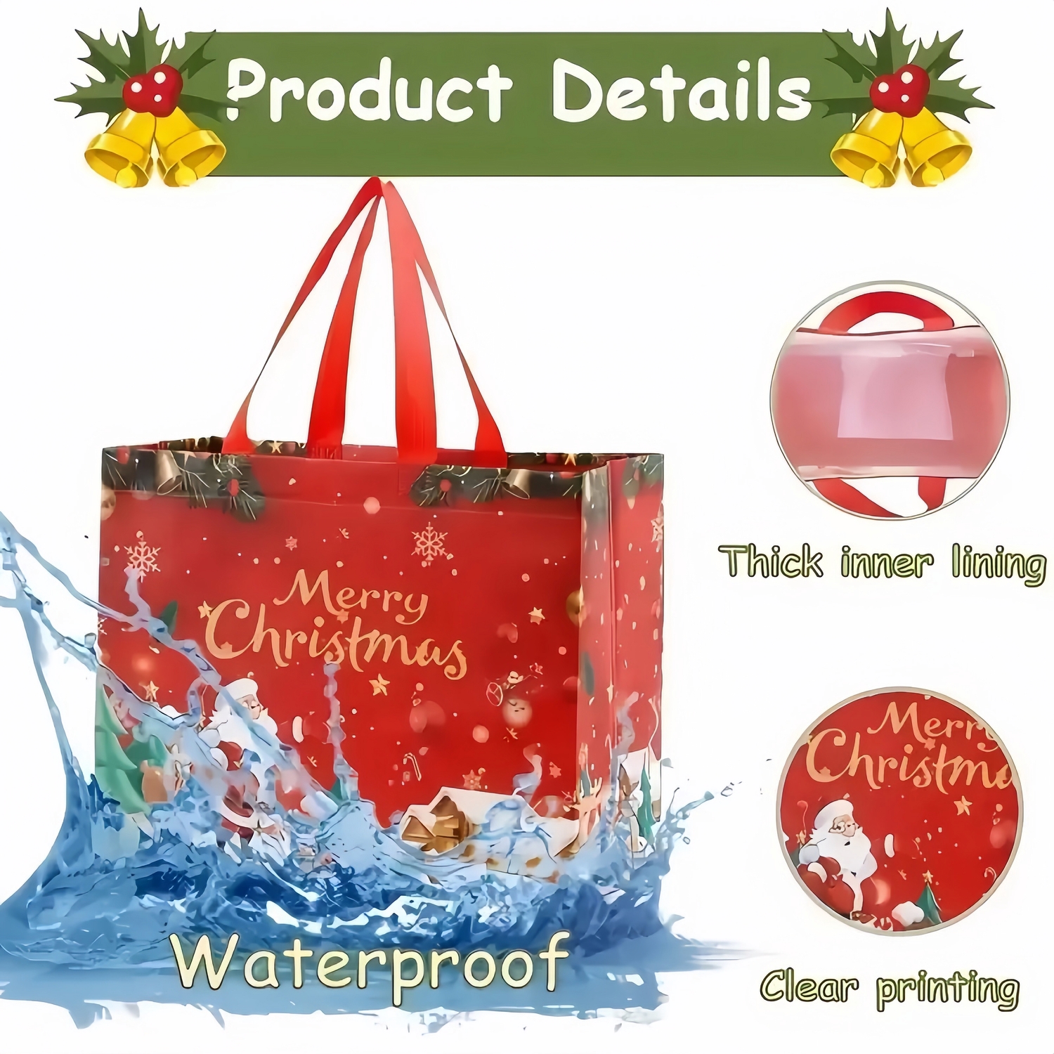 Christmas Gift Bags With Assorted Patterns