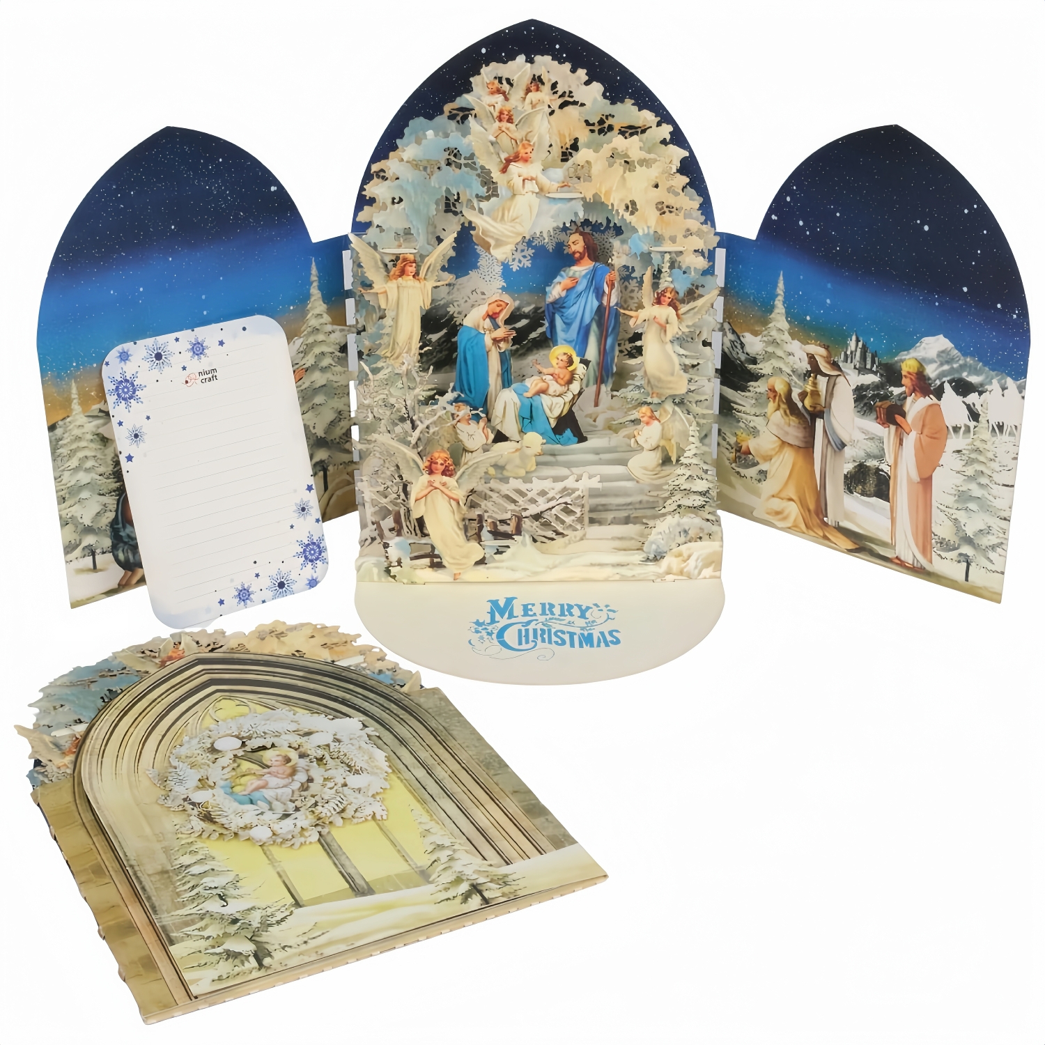 3D Pop-Up Nativity Christmas Card