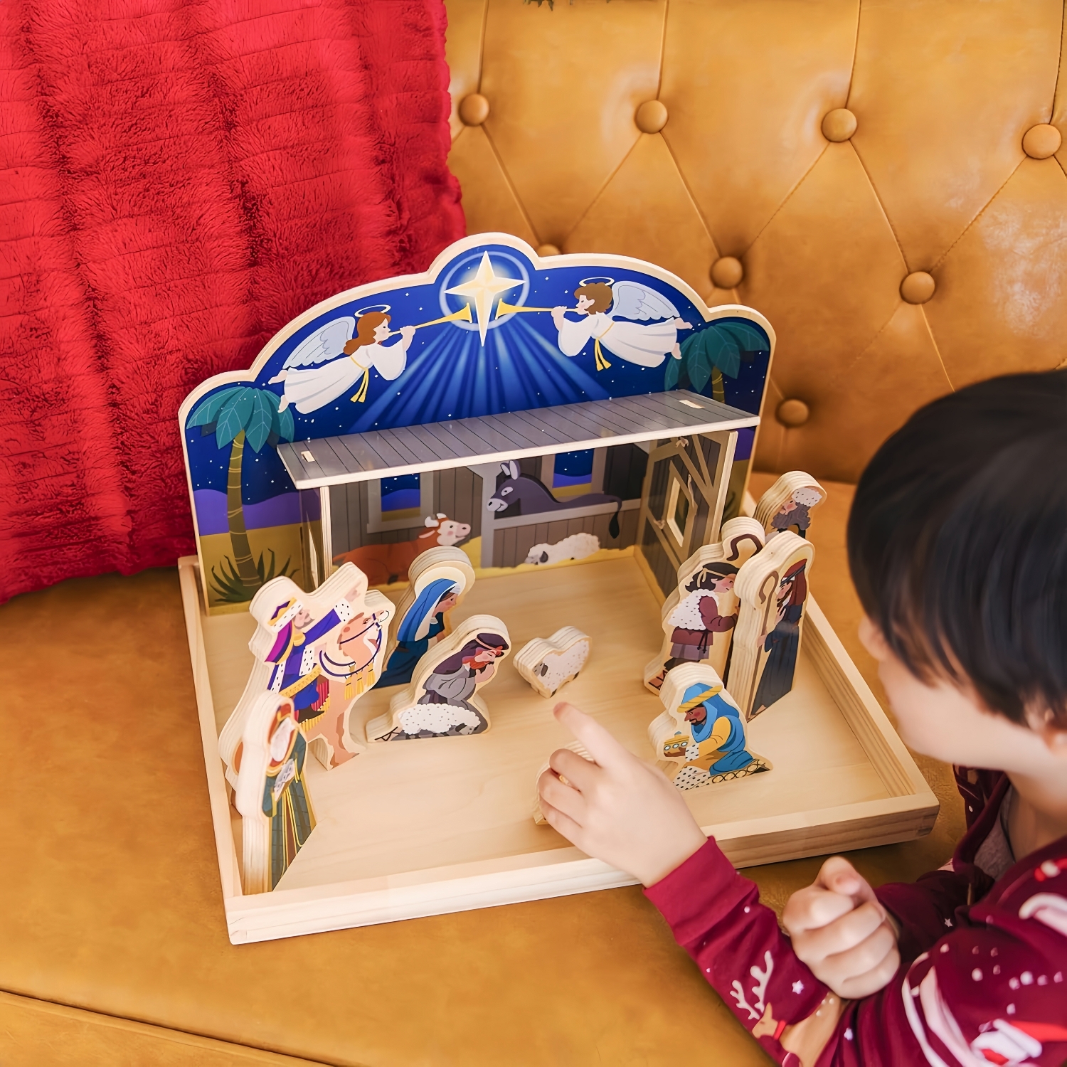 Classic Wooden Christmas Nativity Set
