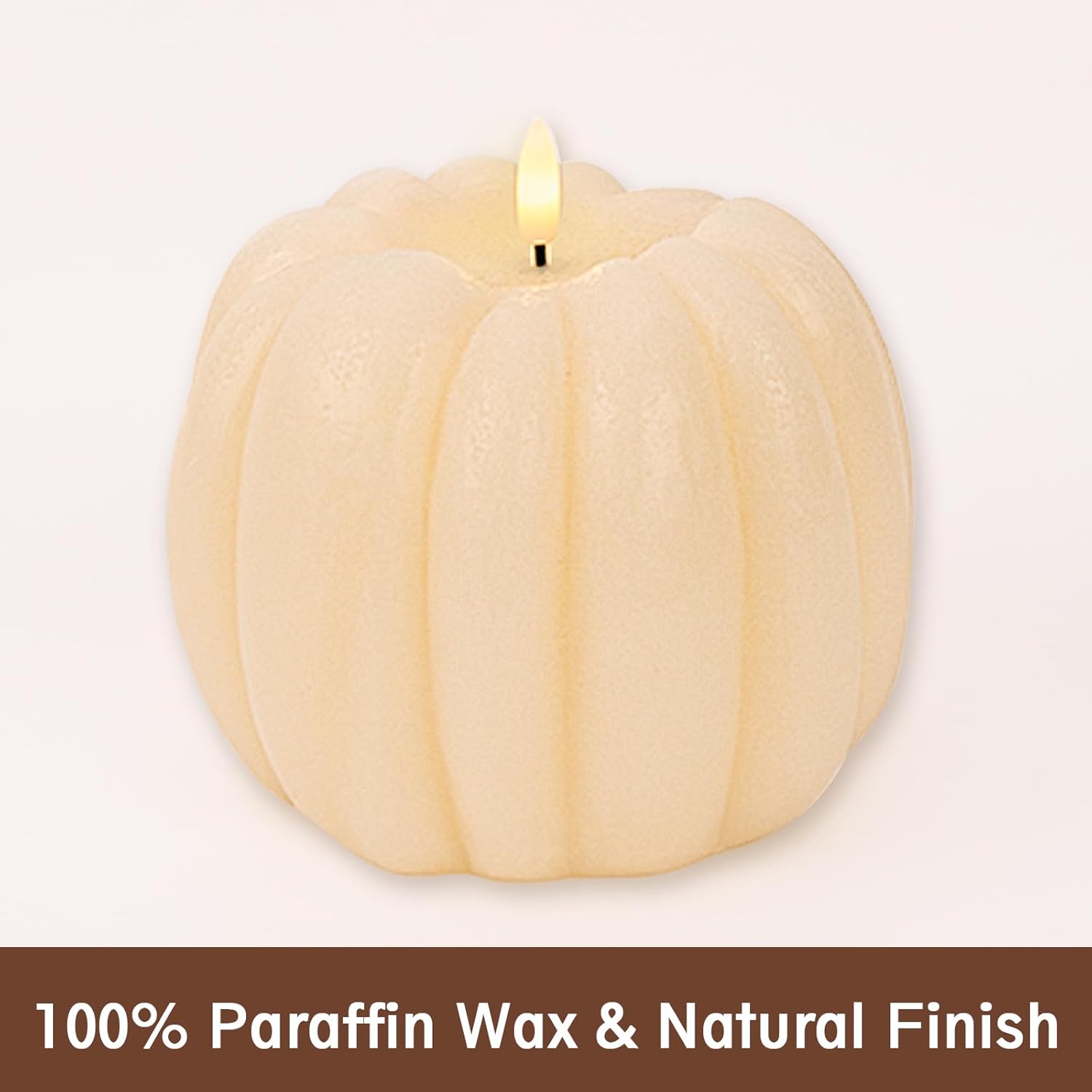 Flickering Flameless Wax Pumpkin LED Candle with Timer Remote Control - Thanksgiving Gifts