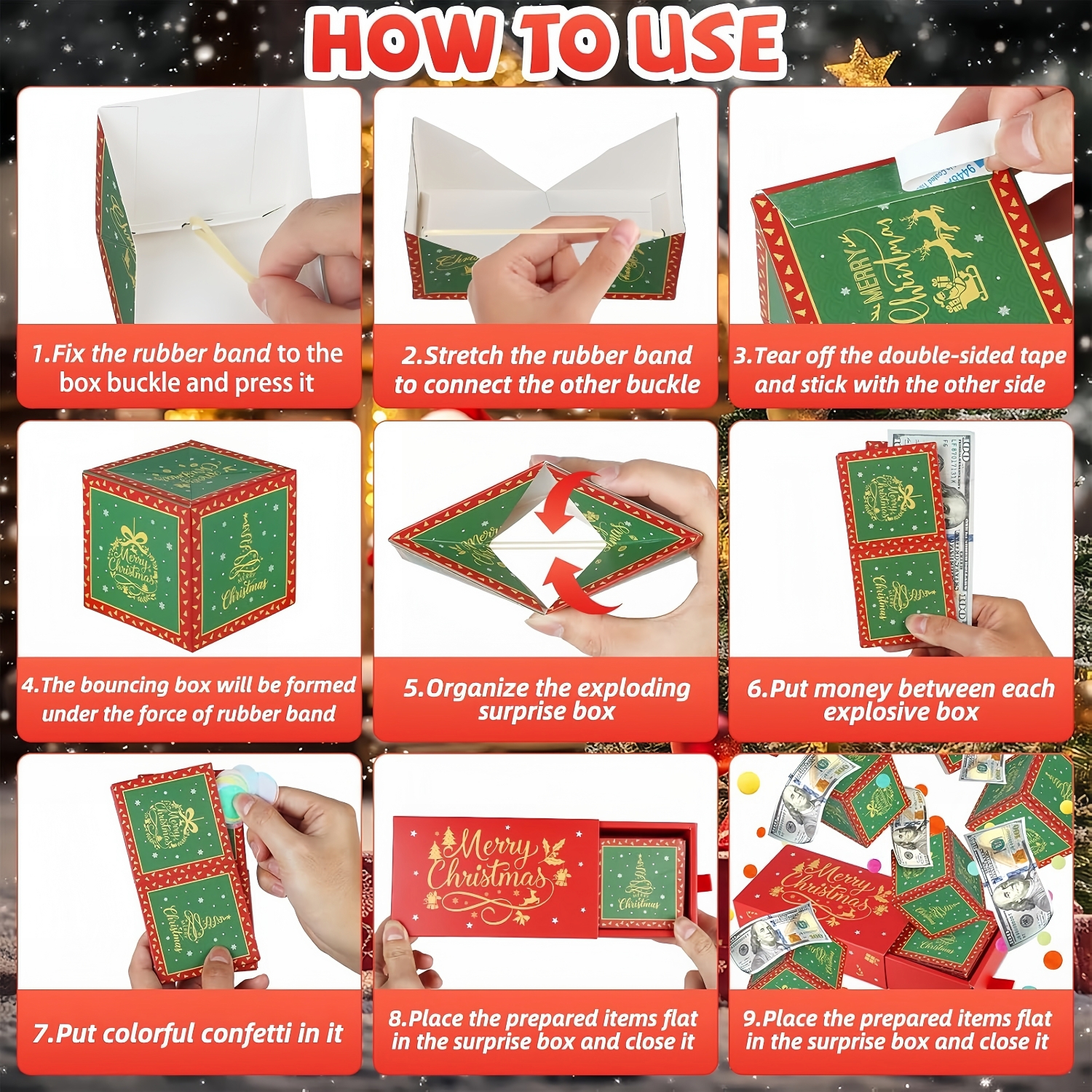 Christmas Surprise Explosion Gift Box