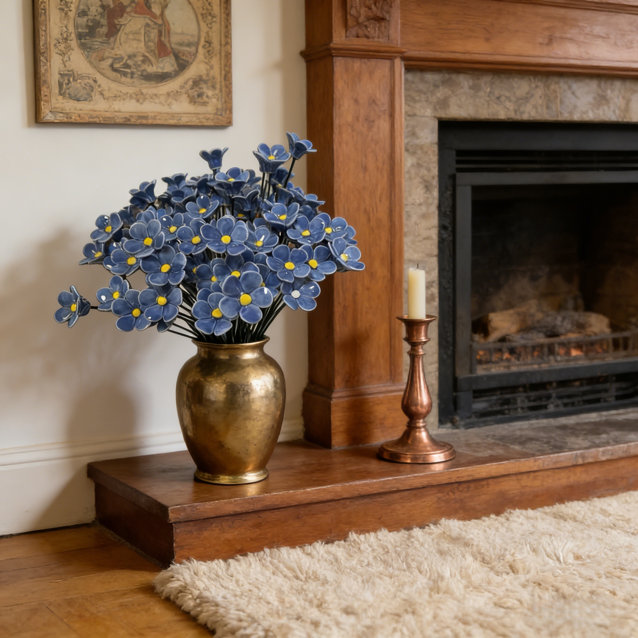 Set 偶发Handcrafted Ceramic Flower Sets