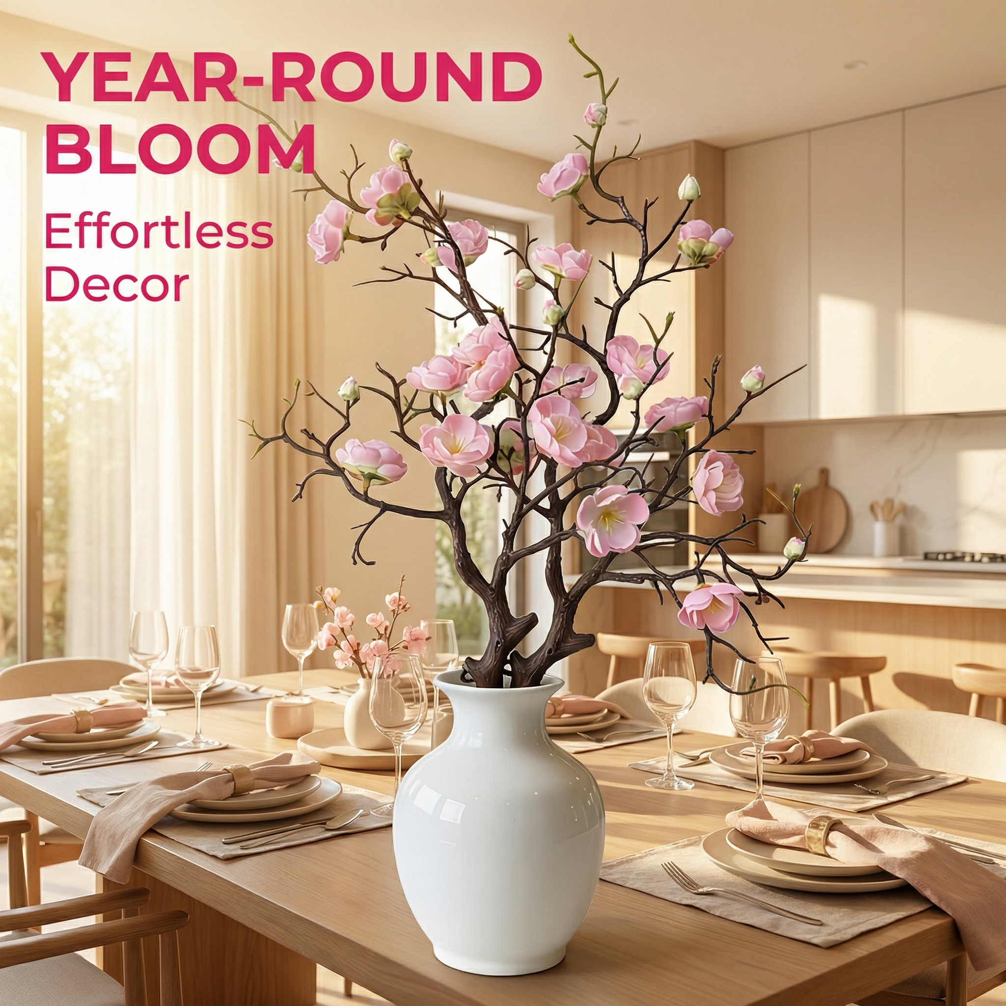 Large Artificial Plum Blossom Branches