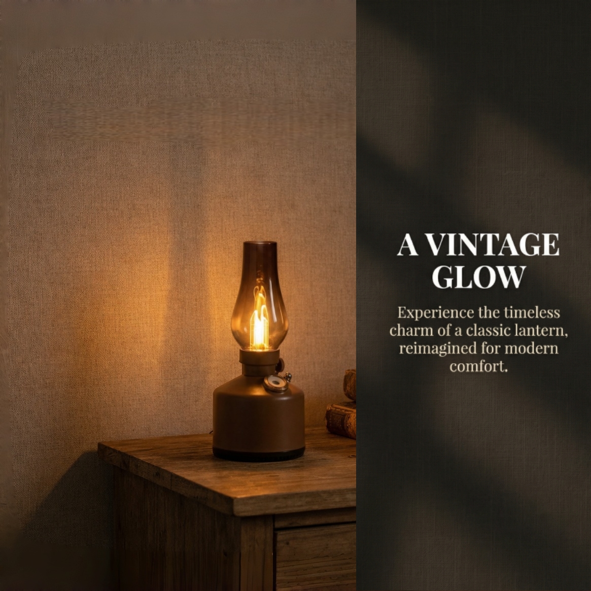 Vintage Kerosene Lamp Aroma Diffuser with Flickering Flame Effect