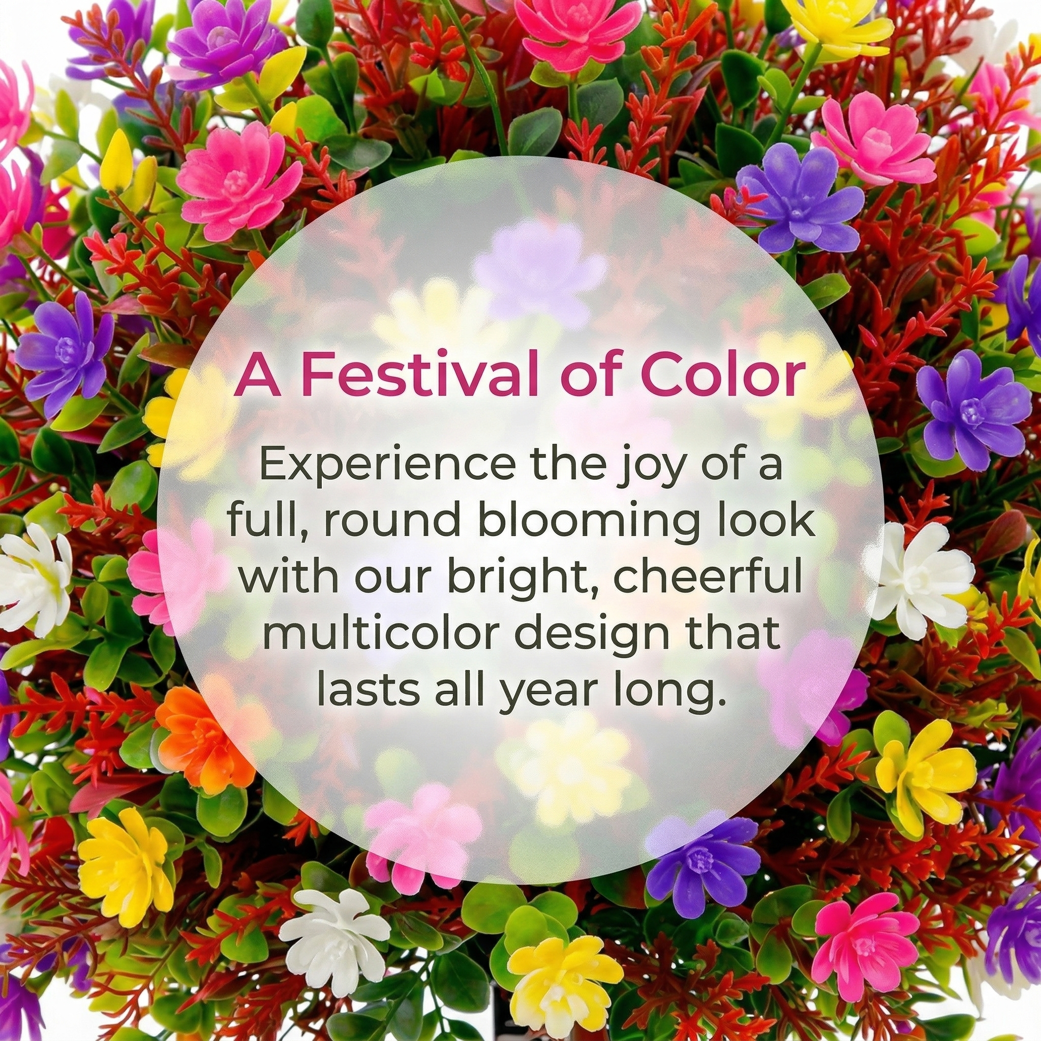 Simulation Colorful Camellia Bouquet with Ground Plug