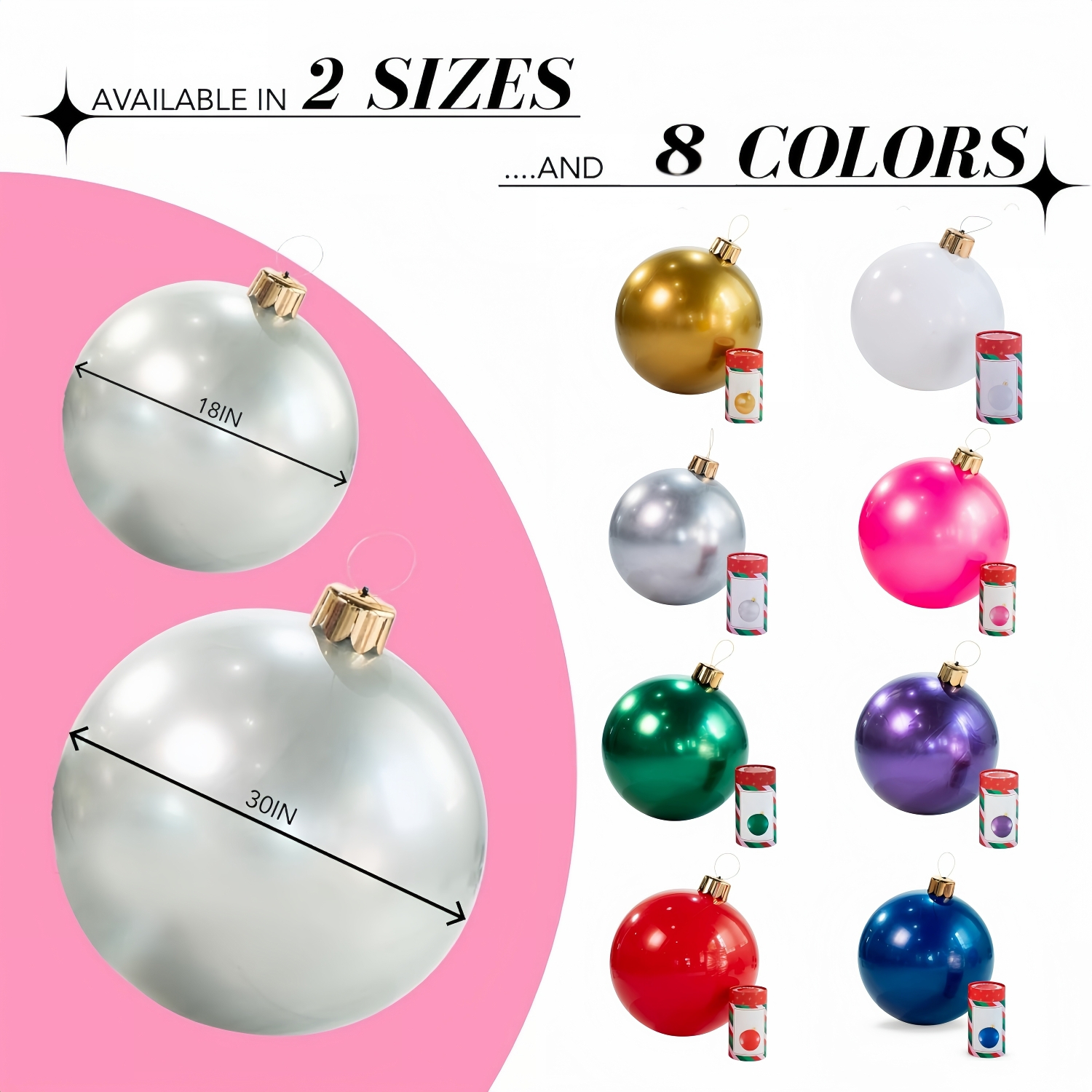 Oversized Inflatable Christmas Ornament Balls