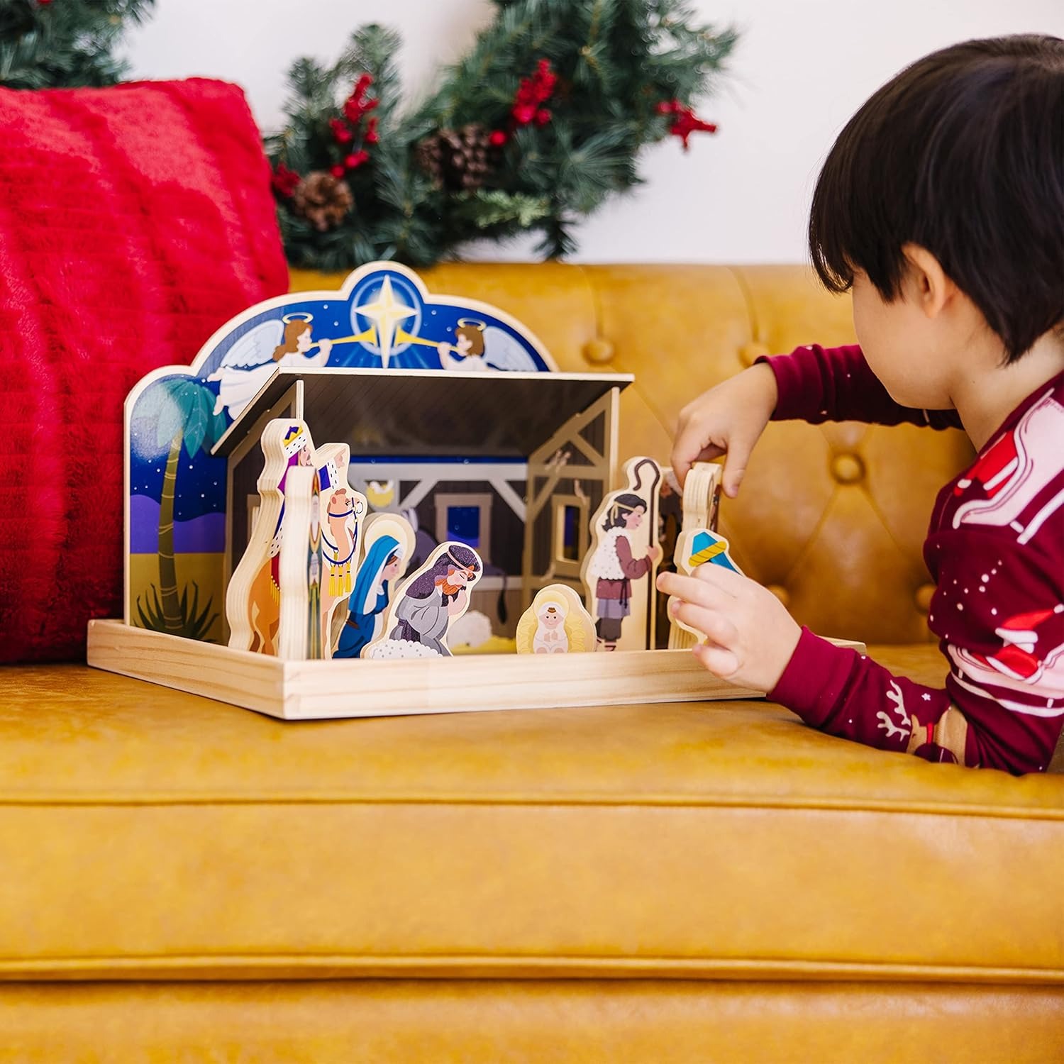 Classic Wooden Christmas Nativity Set