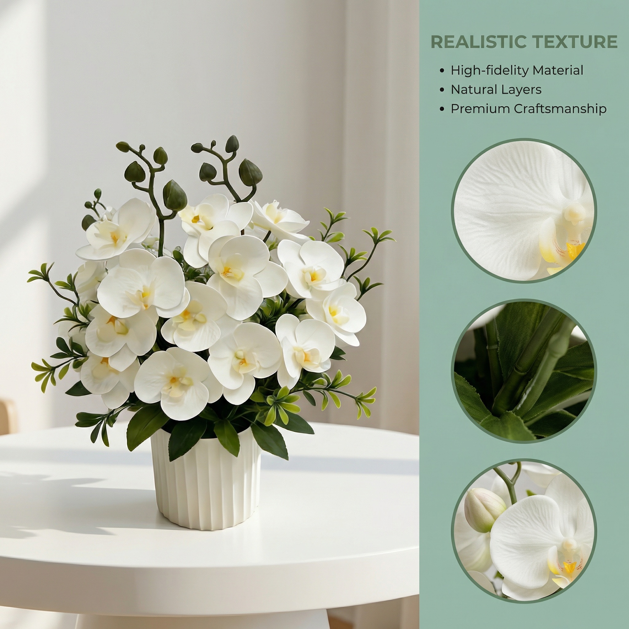 Artificial Orchid Potted Plants