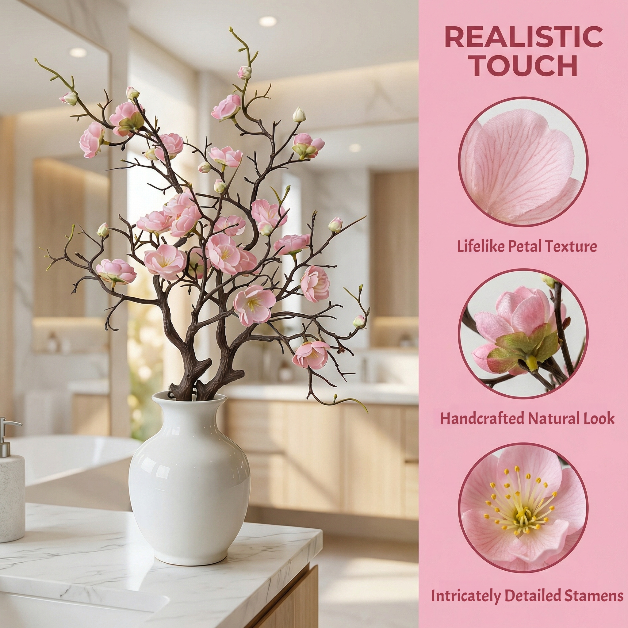Large Artificial Plum Blossom Branches