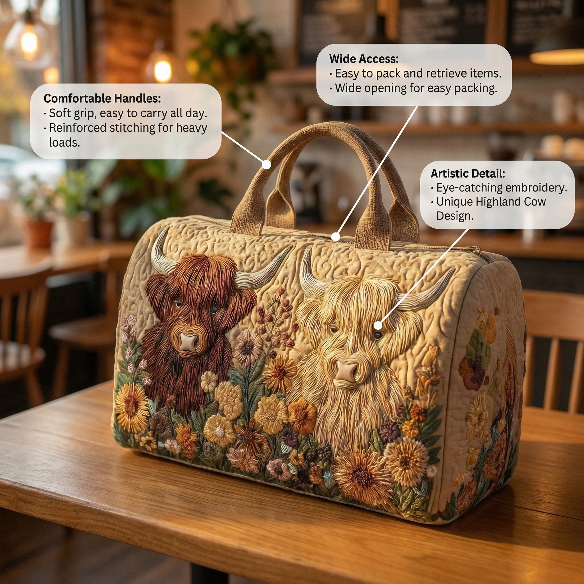 Unisex Quilted Weekender Bag