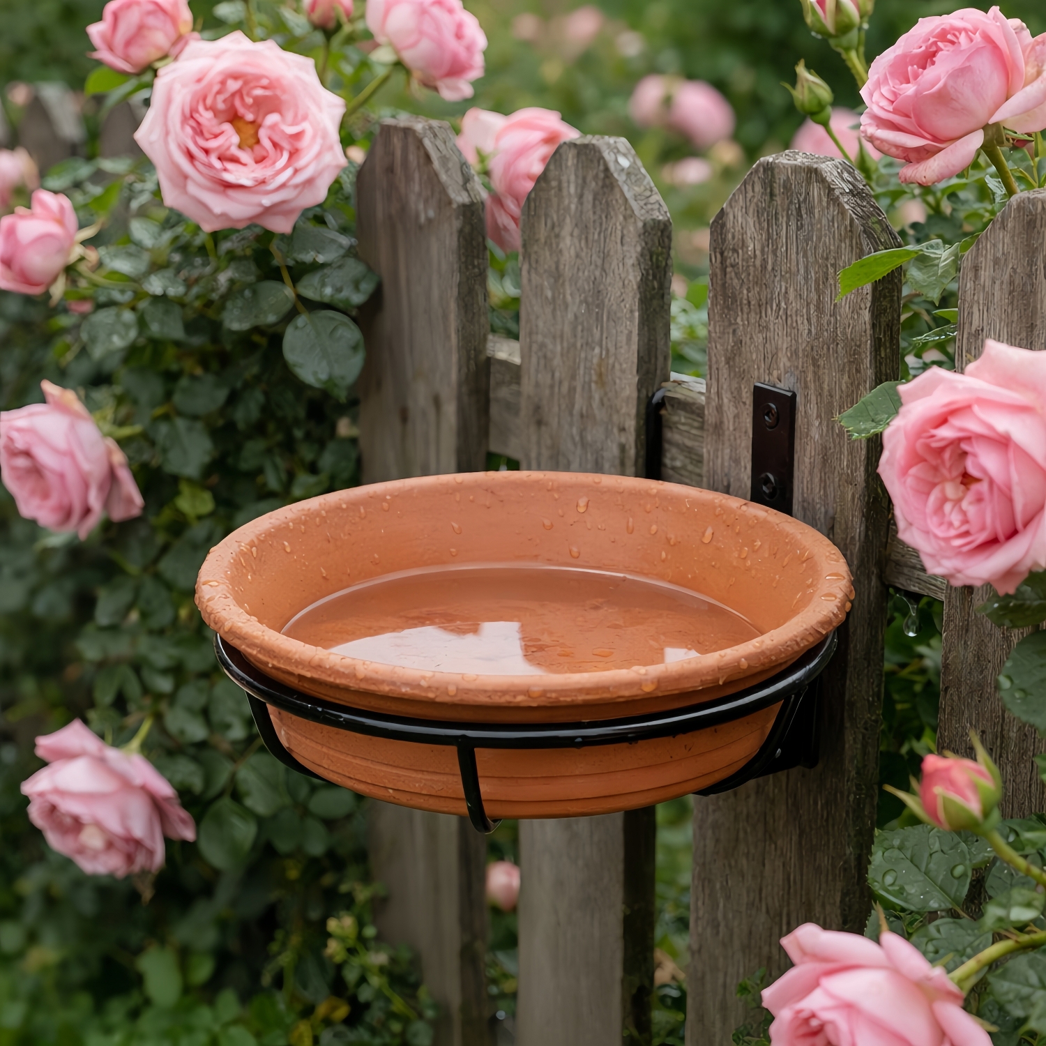 Outdoor Bird Feeding Tray with Railing