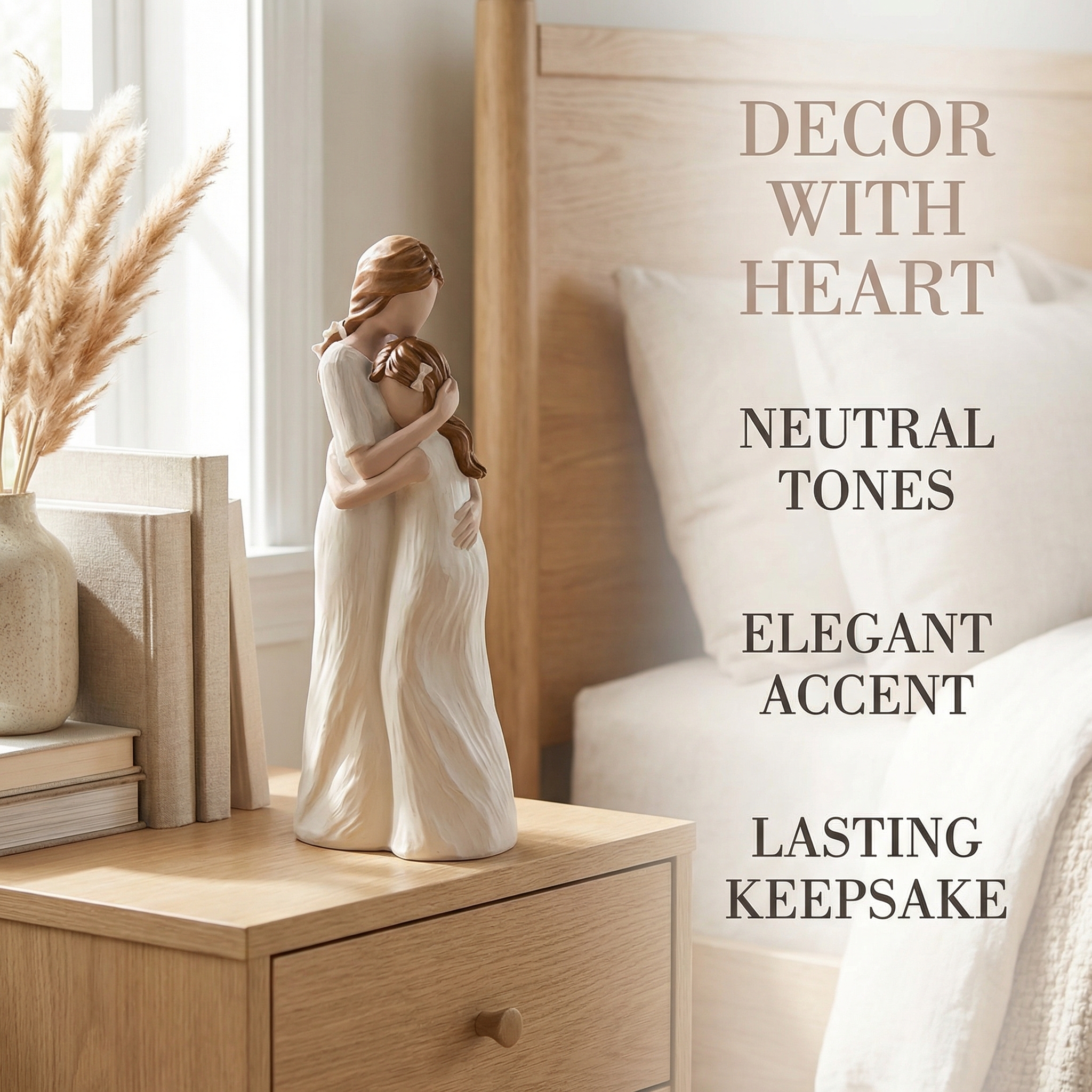 Mother & Daughter Hug Figurine