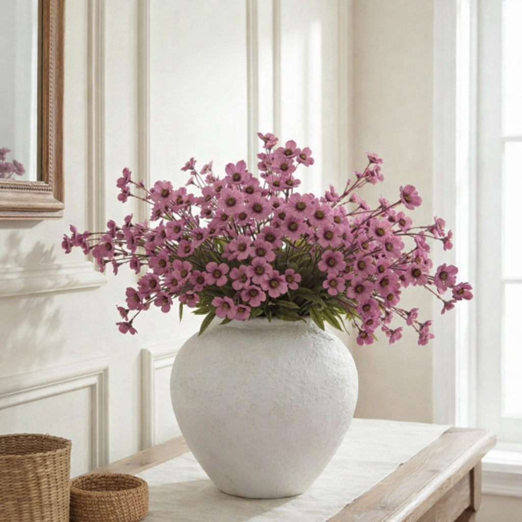 6 Stems Realistic Wildflowers Artificial Long Floral Stems